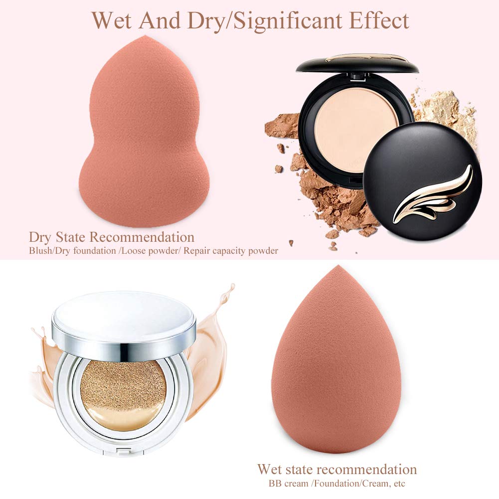 4Pcs Makeup Sponges Blender - Latex Free Beauty Blending Sponge for Flawless Liquid, Cream & Powder Foundation Application | Perfect for Daily Makeup, Contouring & Professional Makeup Artists