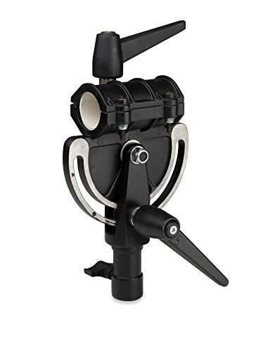 Kupo KG601812 Black Pivoting Boom Arm Clamp - Heavy Duty Studio Mount for Microphones, Lights & Cameras - Perfect for Podcasting, Video Recording & Photography Studios