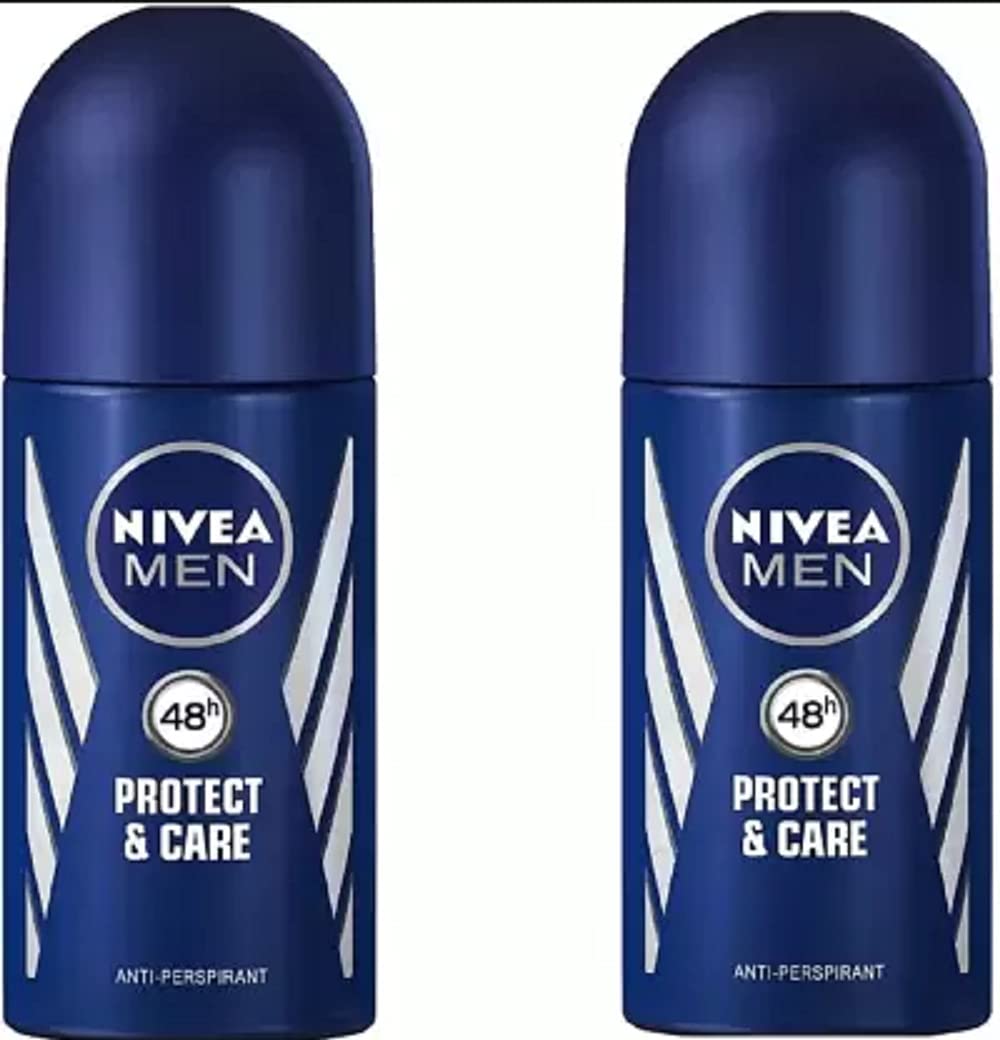 Nivea Men Protect & Care Fresh Scent Deodorant Roll-On (50ml, 2-Pack) | Long-Lasting Protection for Active Men | Gym, Work & Daily Use