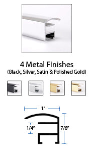 8.5x11 Metal Picture Frame - Wide Face Poster Display for Wall Art, Photos & Certificates - Perfect for Home, Office & Gallery Decor