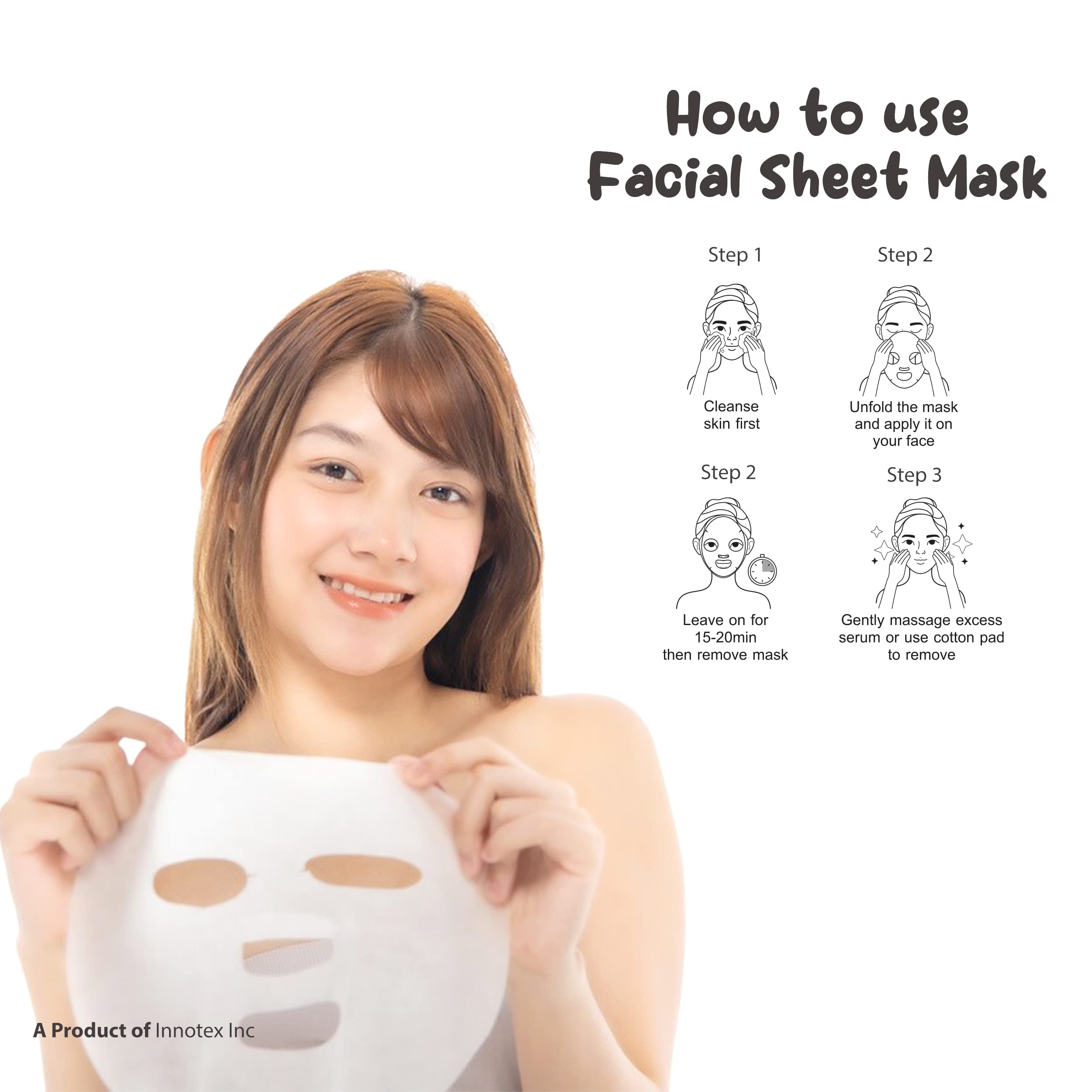 Jeju Root Facial Mask Sheet - 6 Pack | Hydrating & Soothing Sheet Mask for Glowing Skin | Korean Skincare for Women | Perfect for Daily Use, Spa Days & Travel