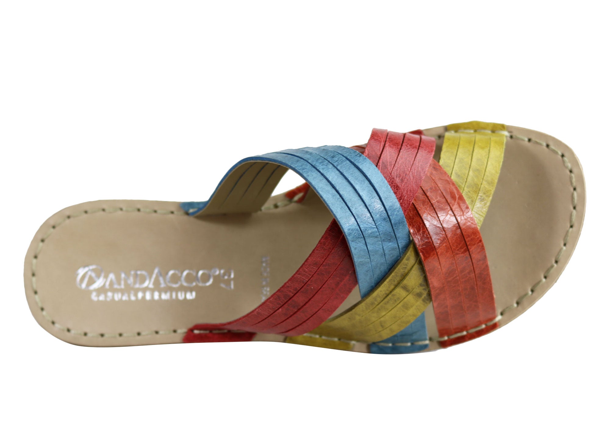 Andacco Memba Women's Comfortable Leather Slide Sandals - Handmade in Brazil - Perfect for Beach, Pool & Summer Vacations