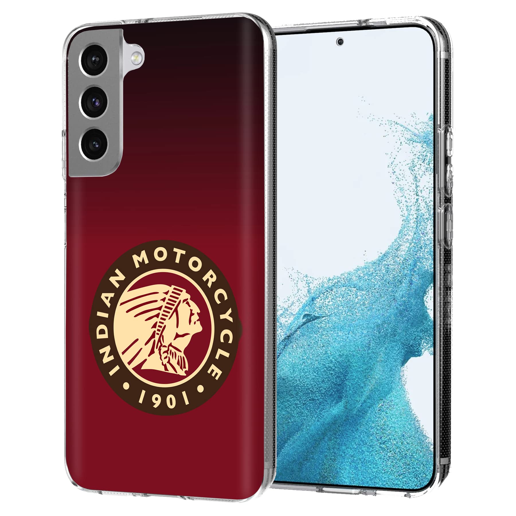 VIBECover Slim Protective Case for Samsung Galaxy S22 5G - Shockproof Flexible TPU Phone Cover with Indian Motorcycle Design | Perfect for Outdoor Activities, Motorcycle Rides & Daily Protection