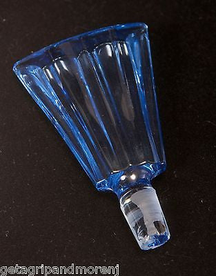 Vintage German Blue Glass Decanter with Stopper - Unique Antique Wine Bottle for Home Bar, Dinner Parties & Gift Giving
