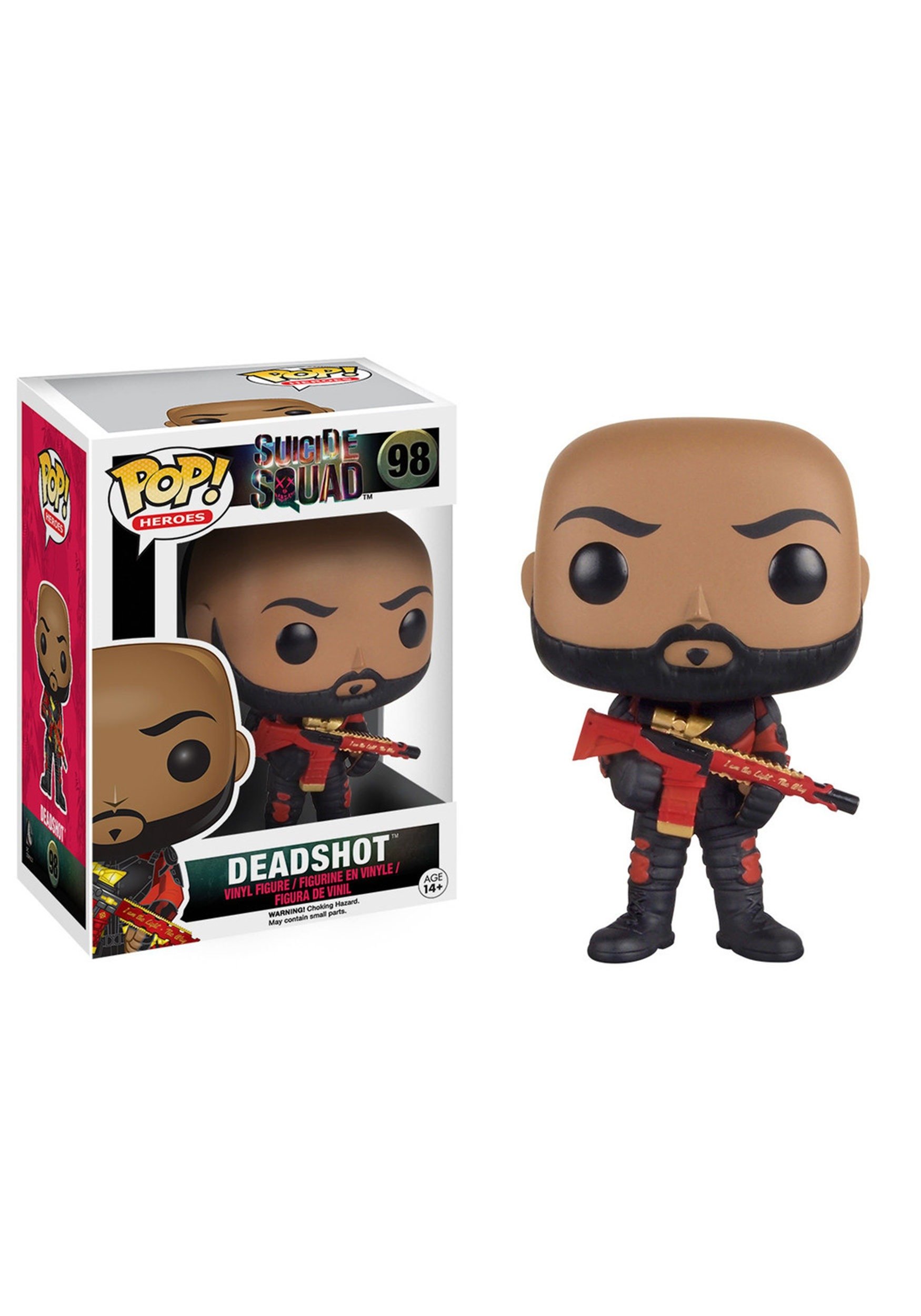 Funko POP Movies: Suicide Squad Deadshot Action Figure (No Mask) - Black & Red Collectible Toy (8361) - Perfect for DC Fans, Movie Collectors & Gift Giving