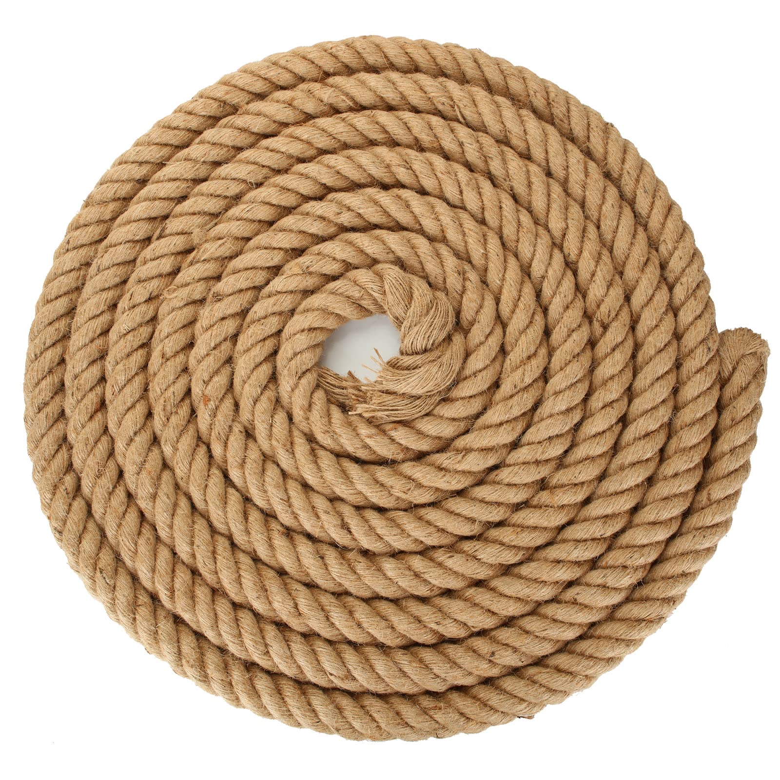 10m Natural Sisal Rope - 50mm Thick Jute Twine Cord for Crafting, DIY Projects, Home Decor & Garden Use - Strong Manila Hemp for Macrame, Wrapping, and Decorative Knotting