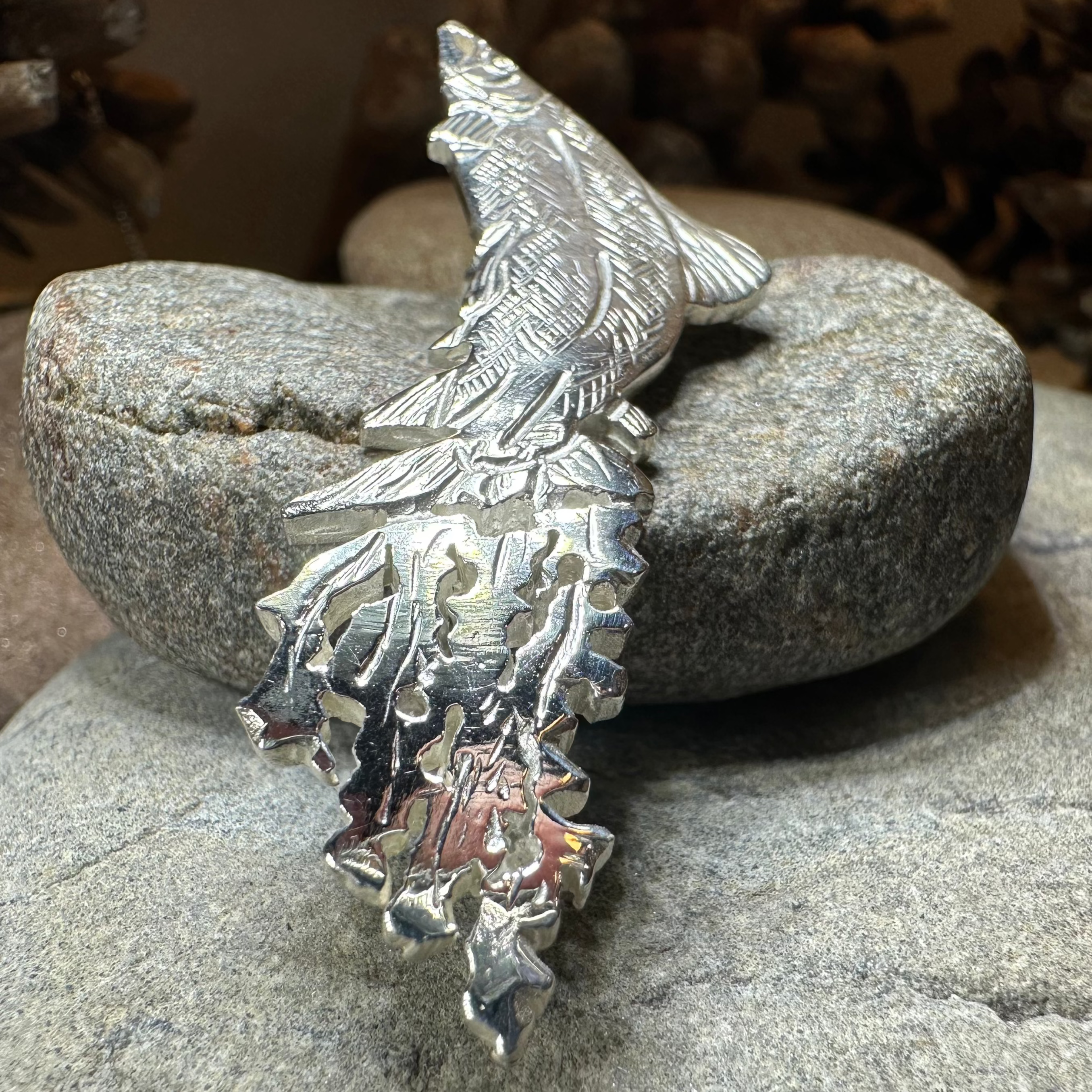Handmade Irish Salmon of Knowledge Pendant Necklace - Celtic Jewelry for Women, Men - Perfect for St. Patrick's Day, Irish Pride & Unique Gifts