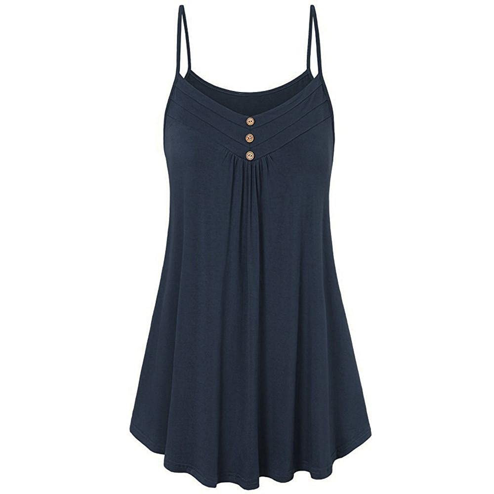 Masbird Women's Summer Scoop Neck Knit Tank Tops - Sexy Casual Loose Sleeveless Cami Blouse Shirts for Beach, Vacation & Everyday Wear