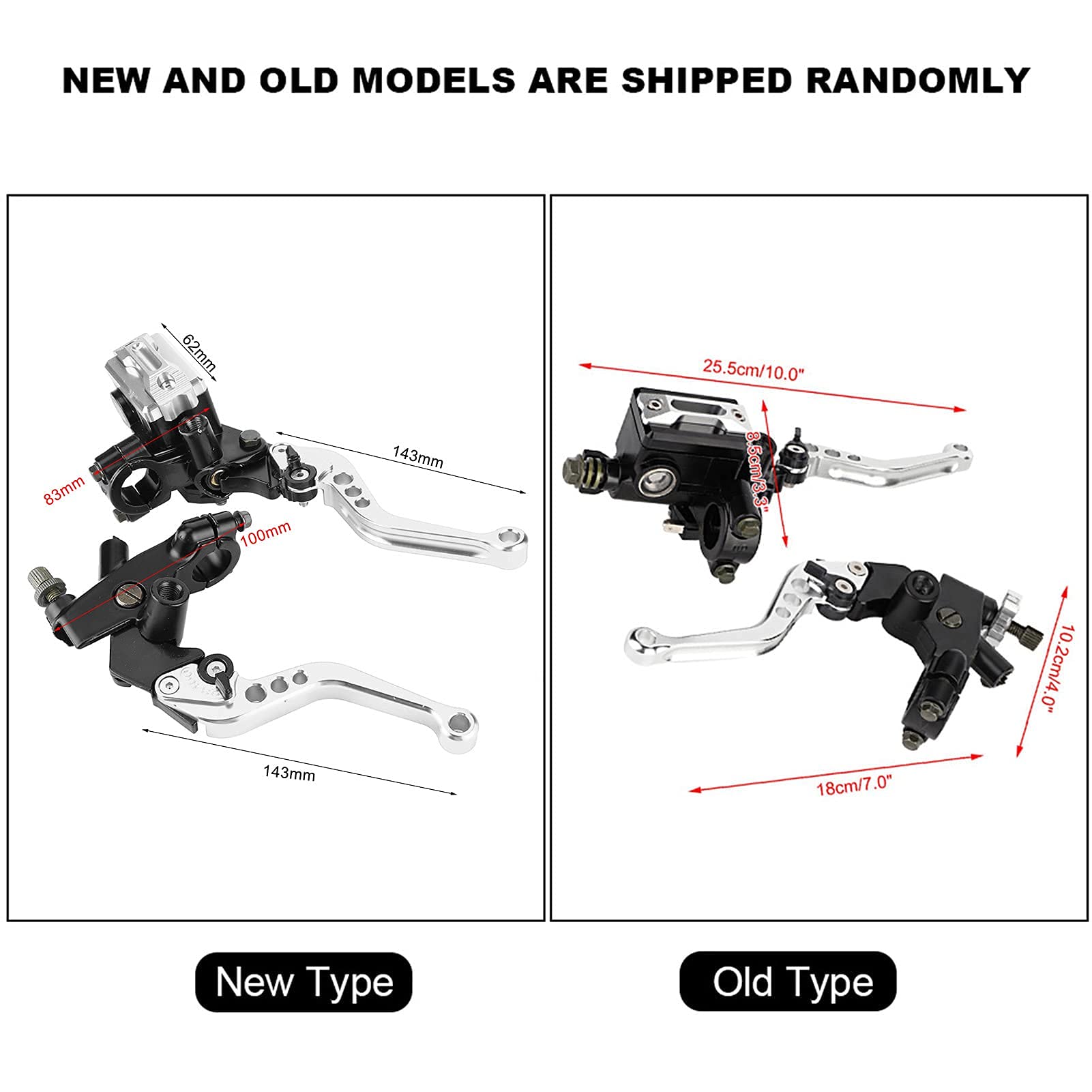 Keenso Universal Motorcycle Brake & Clutch Levers Set - 7/8