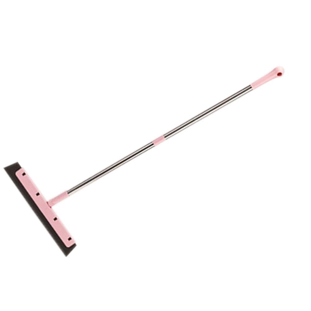 Betti Rubber Broom - Multifunctional Floor Squeegee for Cleaning Glass, Water, Dust & Hair | Bathroom & Kitchen Accessories | Perfect for Tile, Hardwood & Vinyl Floors (Pink)
