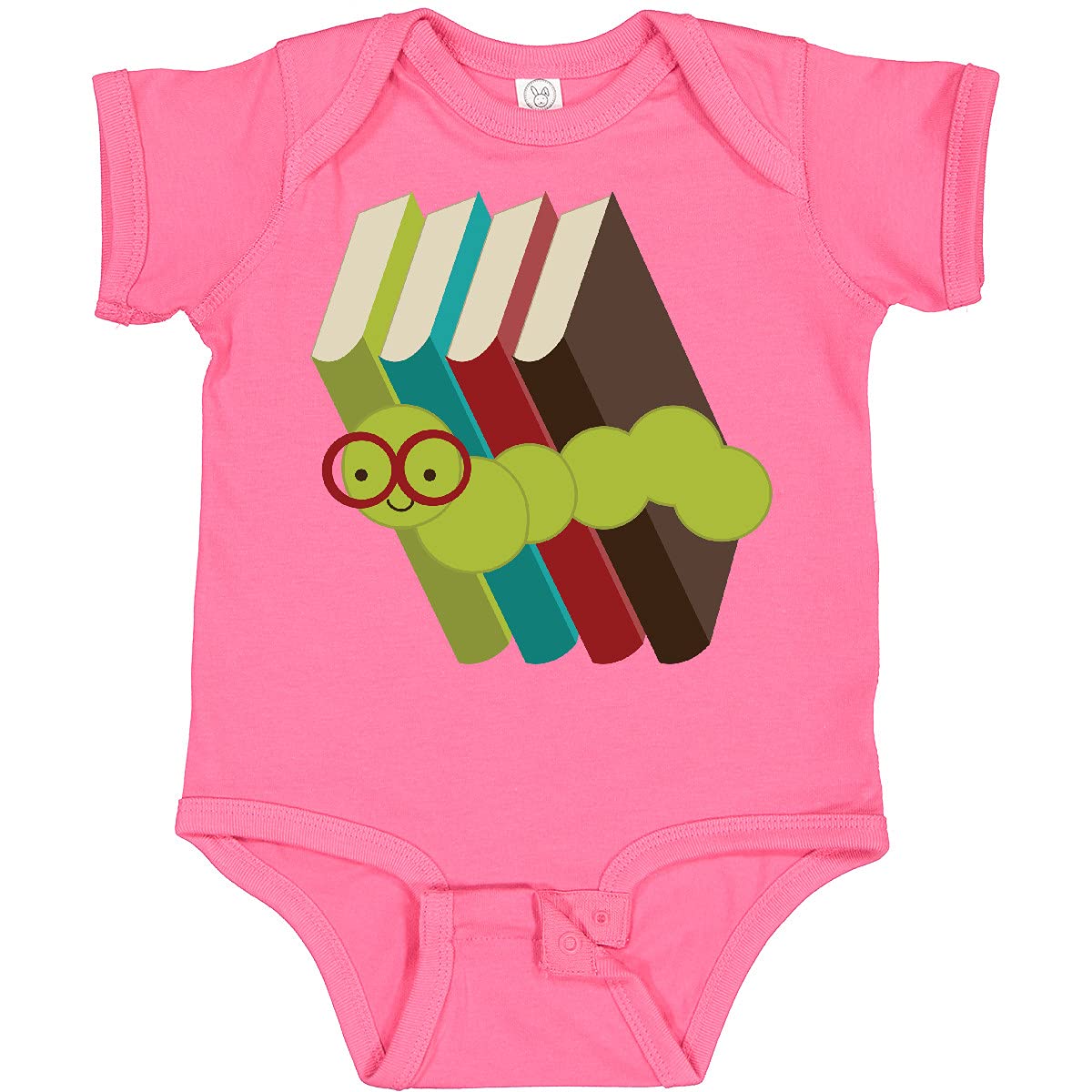 Inktastic Bookworm Baby Bodysuit - Cute Reading-Themed Outfit for Infants & Toddlers | Perfect for Book Lovers, Storytime, and Library Visits