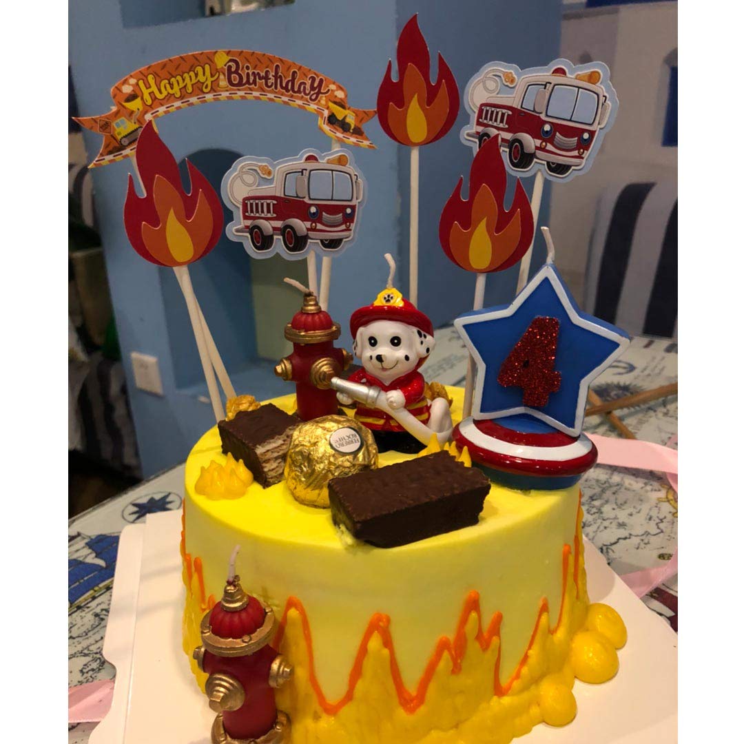 Fireproof Birthday Cake Candles - Safe Firefighting Candle Toppers for Birthday Parties | Perfect for Kids' Birthday Cakes and Special Celebrations