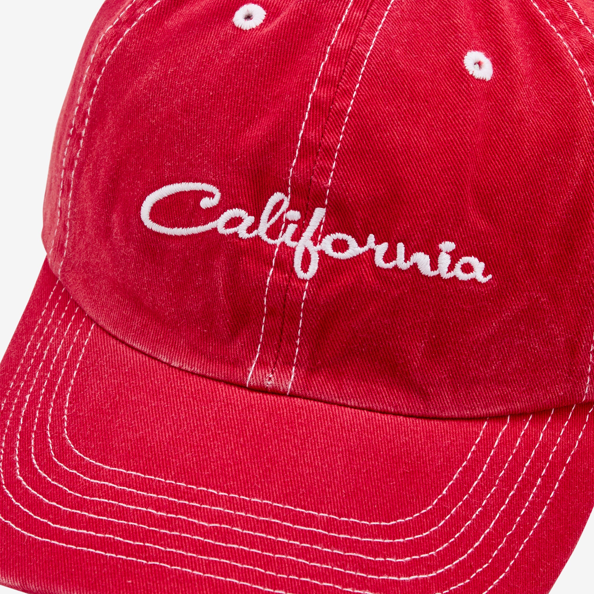 California Embroidered Baseball Cap - Red Adjustable Dad Hat for Men & Women - Perfect for Outdoor Sports, Hiking, and Casual Wear