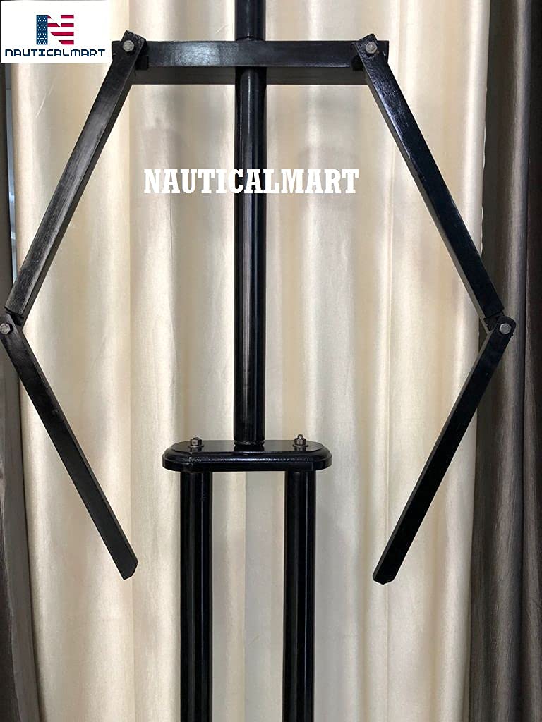 Premium Wooden Display Stand for Knight Armor & Medieval Costume - Black | Perfect for Home Decor, Renaissance Fairs & Collectible Showcases