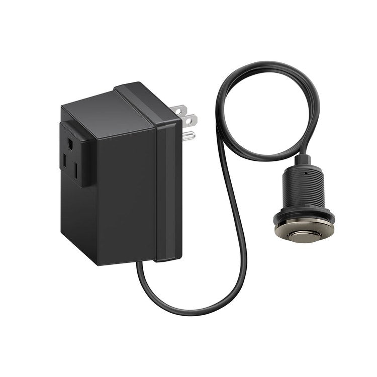 Inteos Satin Platinum Air Switch Controller for Garbage Disposal - Touch-Free Kitchen Sink Waste Disposal System