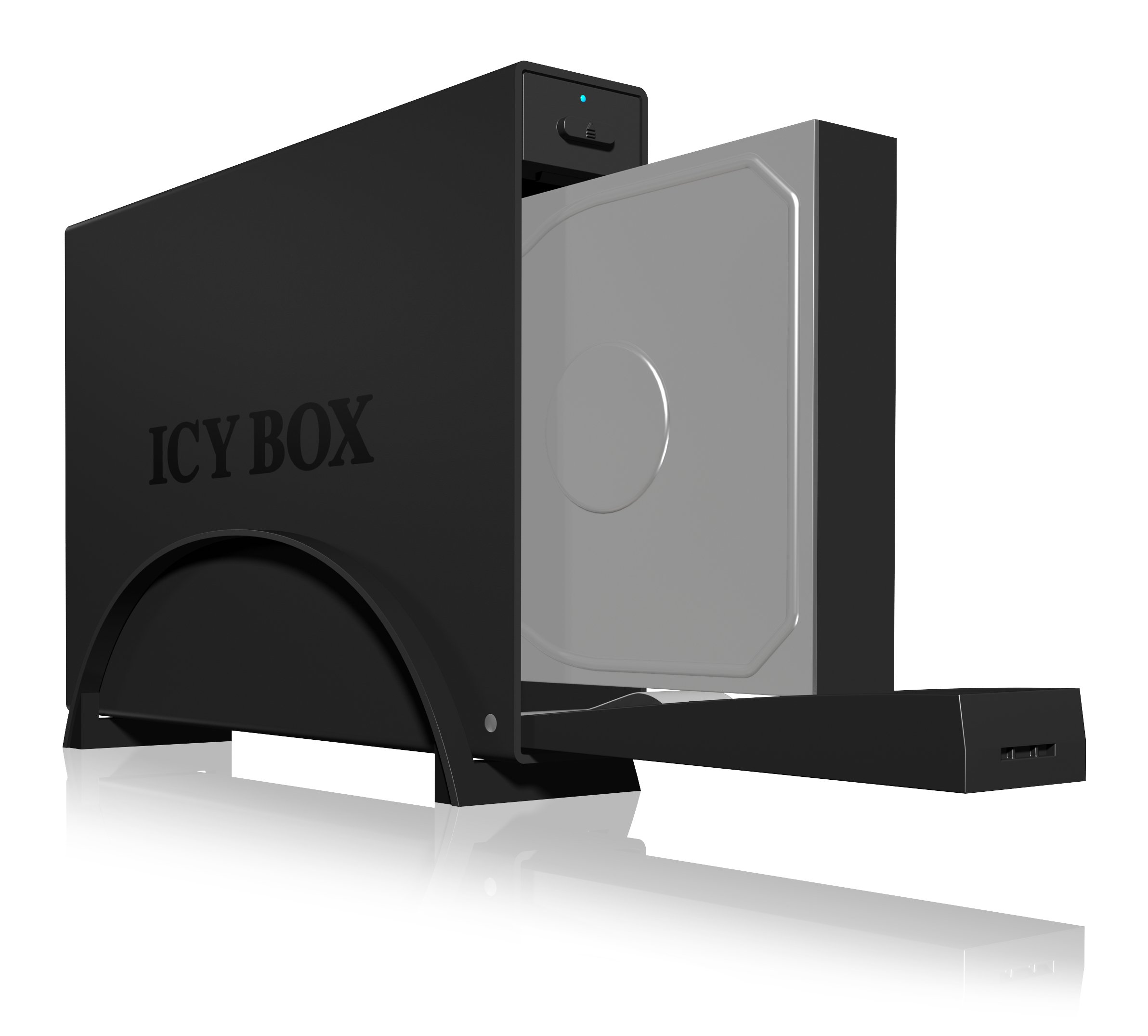 ICY Box IB-366StU3+B USB 3.0 Speichergehäuse für 2,5/3,5 Zoll Festplatten - Externes HDD/SSD Gehäuse mit UASP, ideal für Backup, Datenspeicherung und Erweiterung