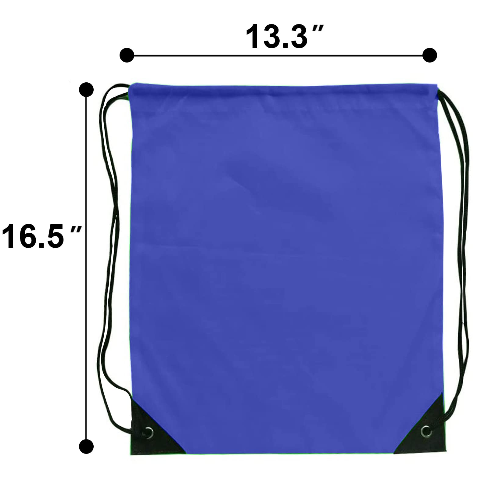 14 Pack Drawstring Backpacks Bulk - Gym Sack Bags for Men & Women - Lightweight Cinch Bags for Sports, Travel & School - Navy Blue Backpack Pouches for Workout, Beach & Daily Use