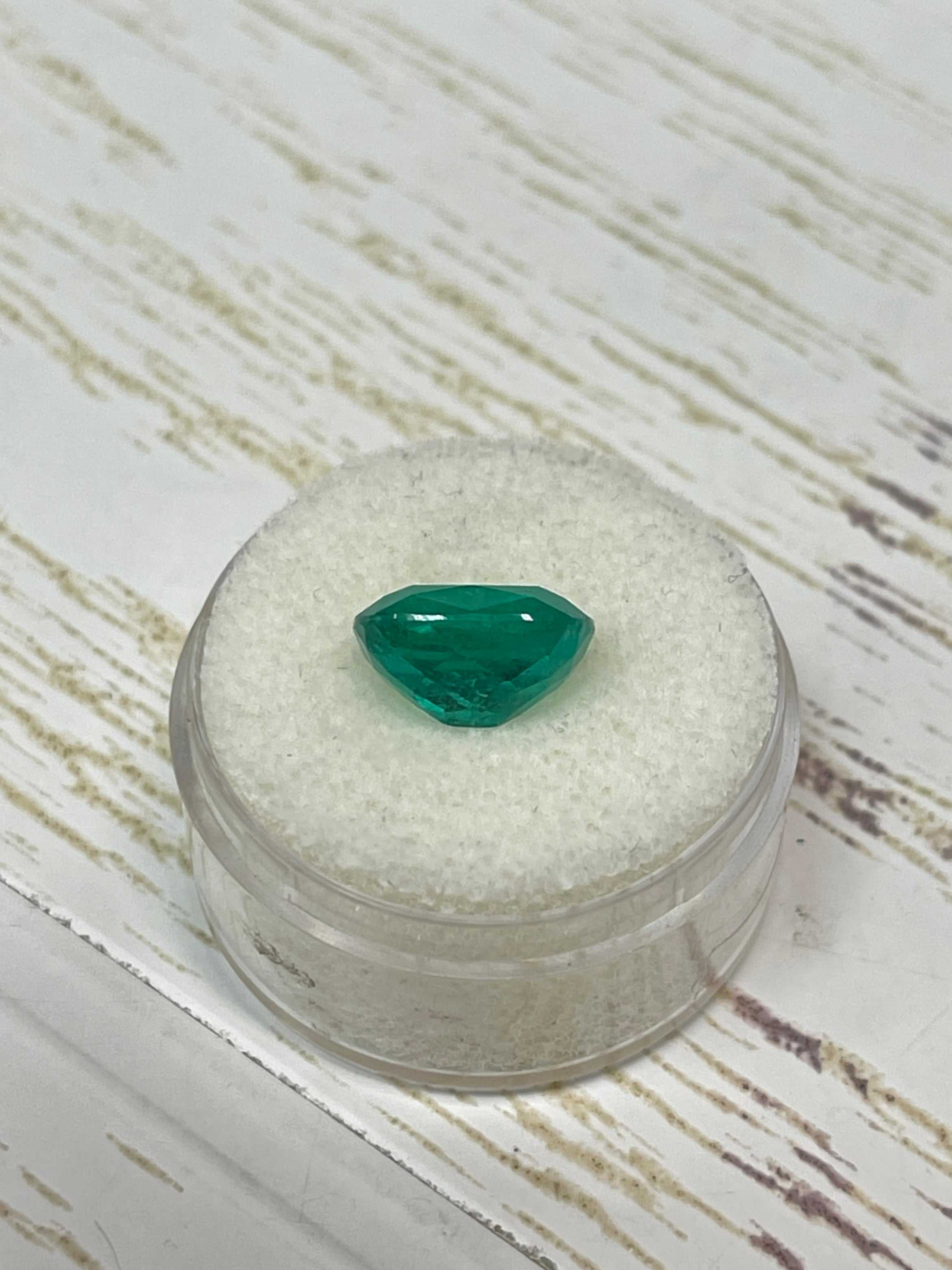 4.45 Carat 11x9mm Vivid Muzo Green Natural Loose Colombian Emerald Gemstone - Cushion Cut for Jewelry Making, Engagement Rings & Luxury Gifts