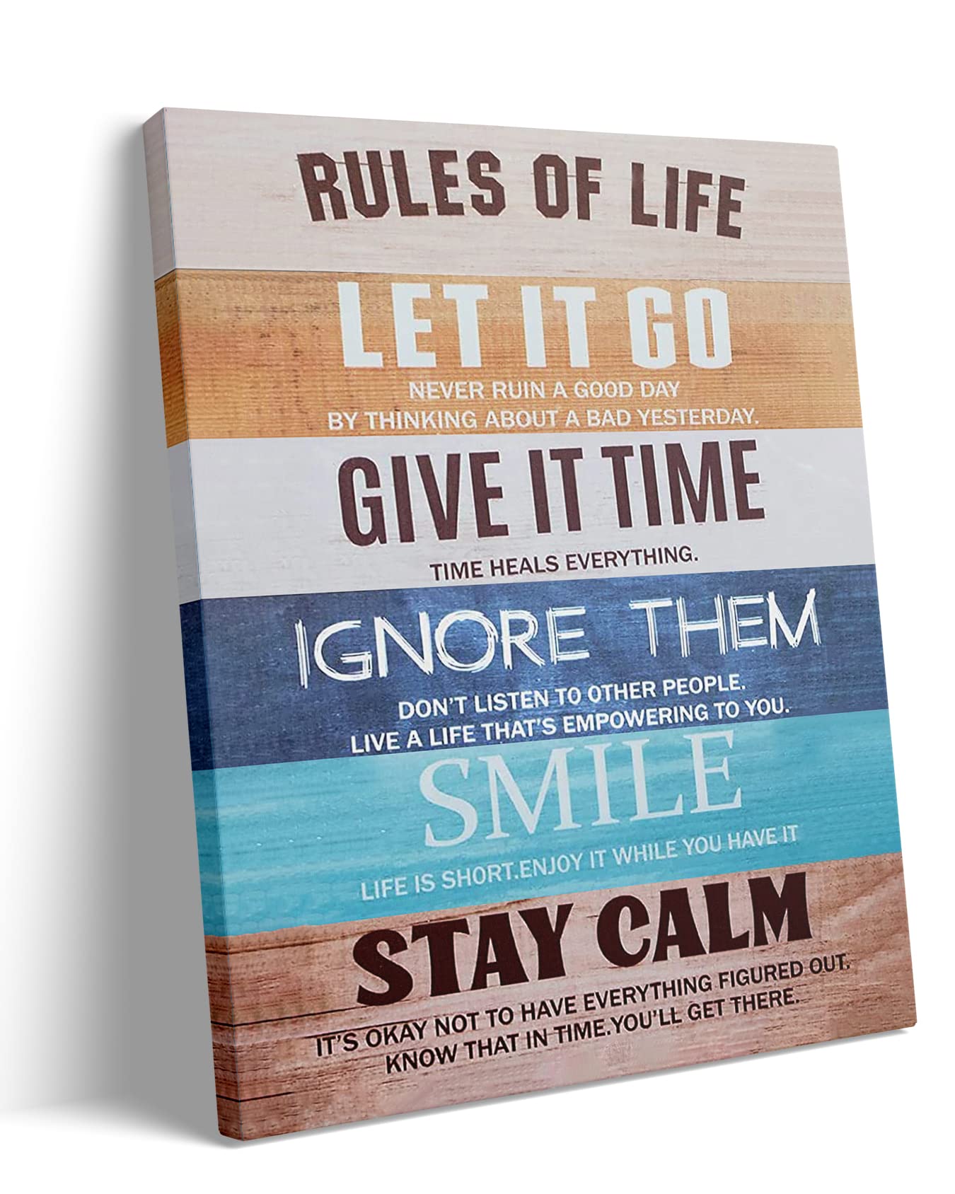 Sunwes Motivational Poster Canvas - Inspirational Wall Art for Office & Home Decor, Perfect for Bedroom, Dorm Room or Home Office (12x16 Inches) - Ideal for Motivation, Focus & Positive Vibes in Work & Living Spaces