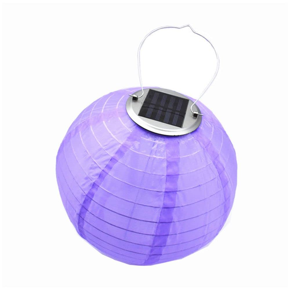 Solar Hanging Lantern - Waterproof Outdoor Garden Lights for Wedding, Mid-Autumn Festival & Home Decor - Purple Solar-Powered LED Decorative Lighting (Perfect for Patio, Yard, Pathway & Special Events)