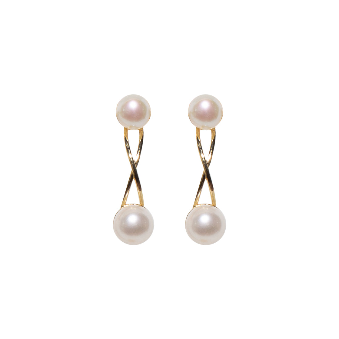 Infinity Embrace Pearl Dangling Earrings for Women - Elegant Sterling Silver Jewelry Gift for Wedding, Anniversary & Special Occasions