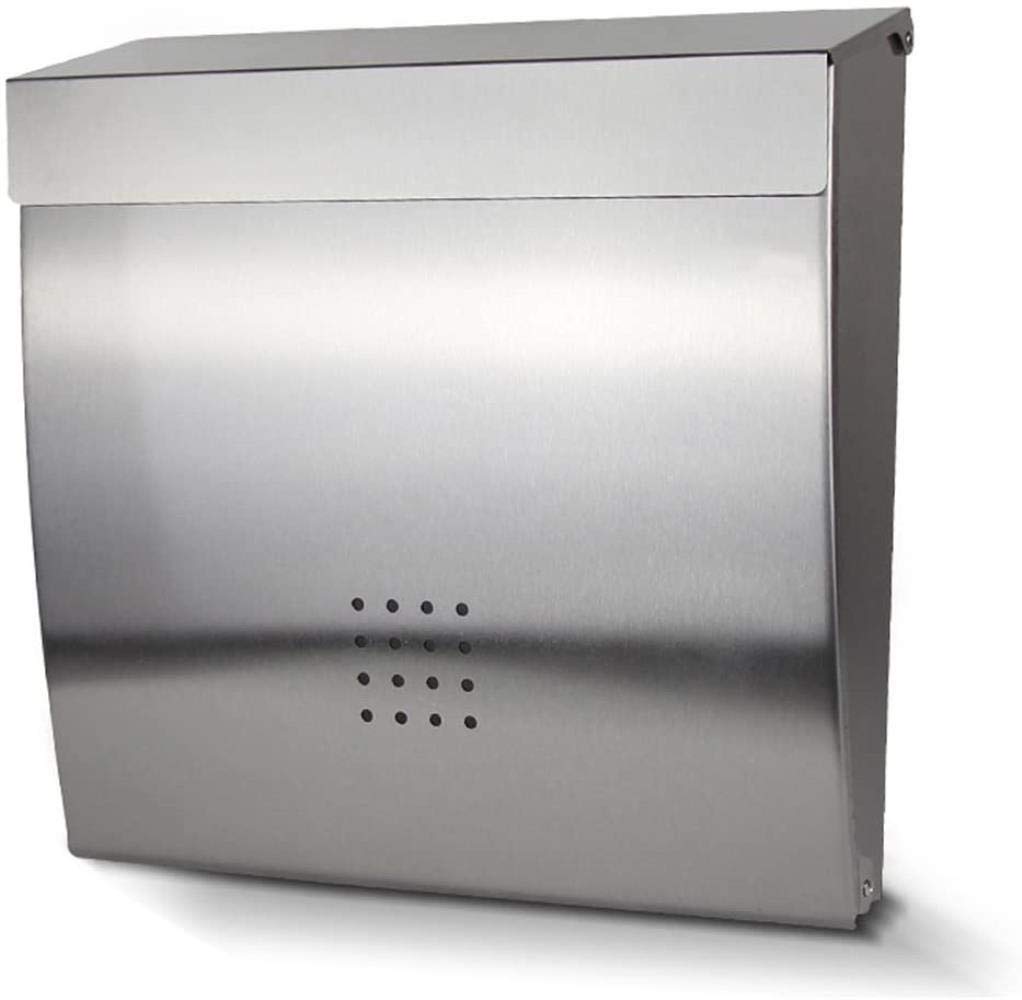 Stainless Steel Wall Mounted Outdoor Mailbox with Lock - Waterproof & Rainproof for Villa, Garden, and Home Security - Perfect for Residential and Commercial Use