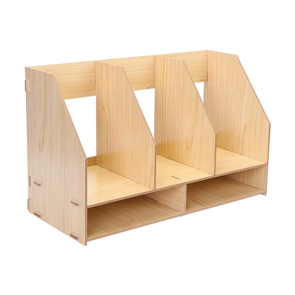 TOMYEUS File Folder Organizer - Desktop File Sorter for Mail, Letters, Documents & Magazines | Multi-Functional Office Storage Rack & Bookshelf | Perfect for Home Office, School, and Workspace Organization