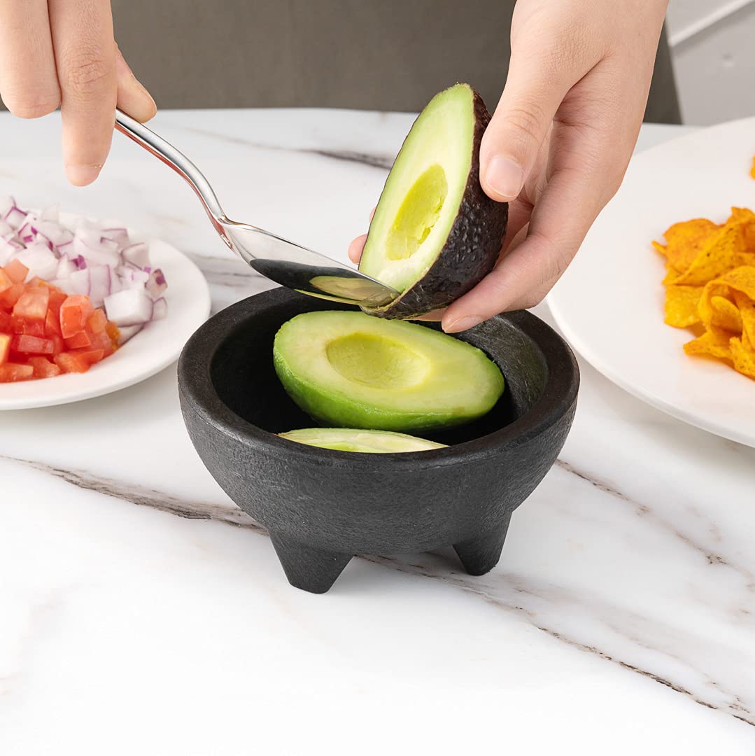 10oz Molcajete-Style Salsa Bowls - 3-Legged Black Plastic Serving Dishes | Microwave & Dishwasher Safe, Shatterproof | Perfect for Guacamole, Dips, Nuts, Candy & Condiments | Ideal for Parties, Mexican Cuisine & Everyday Use
