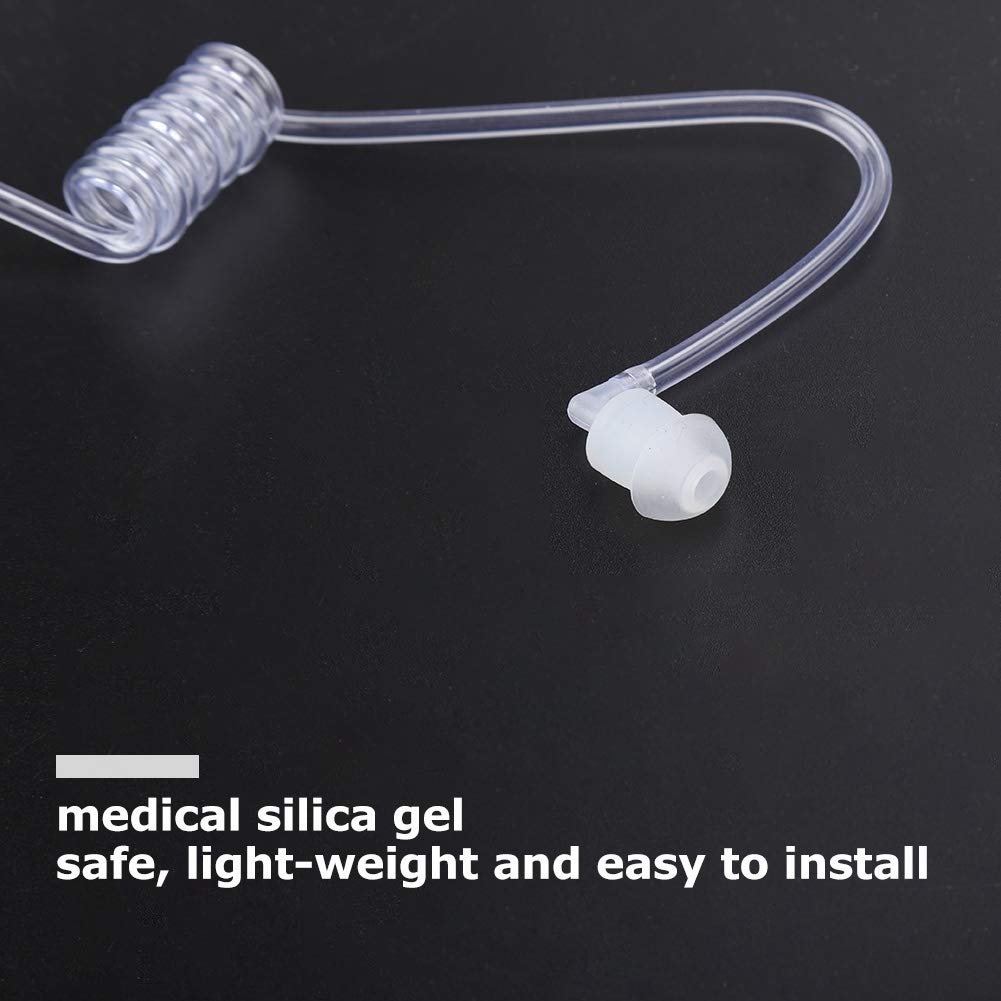 10Pcs Acoustic Coil Tube Replacement for Two Way Radios Headset - Compatible with Motorola & Kenwood Walkie Talkie Earpieces - Durable Communication Accessories for Security, Construction & Outdoor Activities