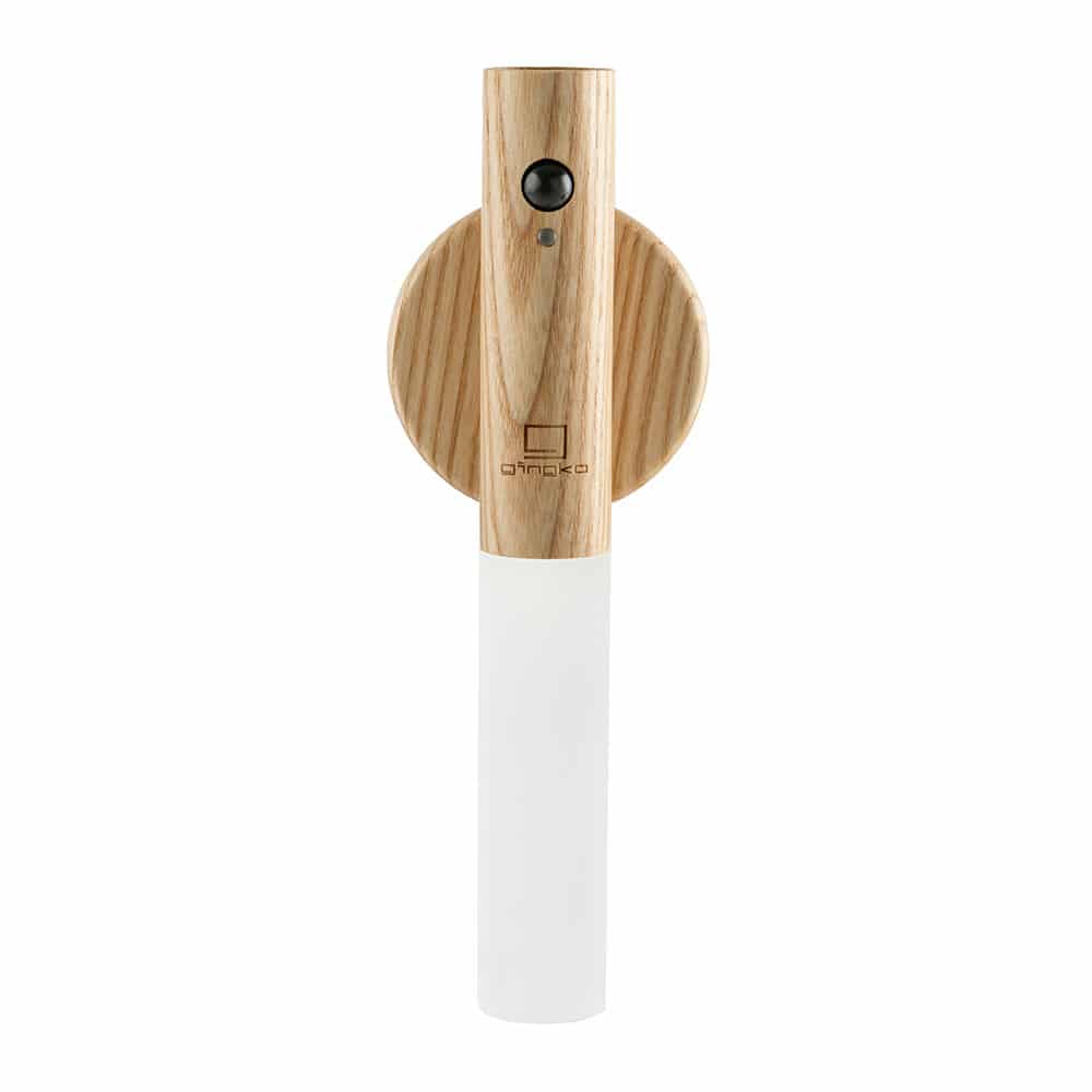 GINGKO Smart Baton Motion Sensor Light - Natural White Ash Wood LED Night Light for Hallway, Bedroom, Staircase & Closet
