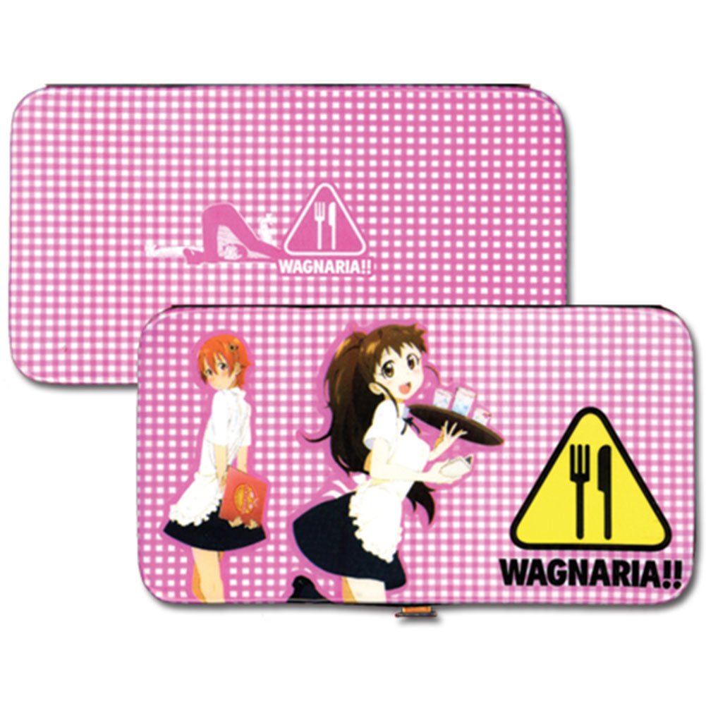 Great Eastern Entertainment Wagnaria!! Inami & Popura Anime Character Hinge Wallet - Perfect for Anime Fans, Cosplay Events & Collectors