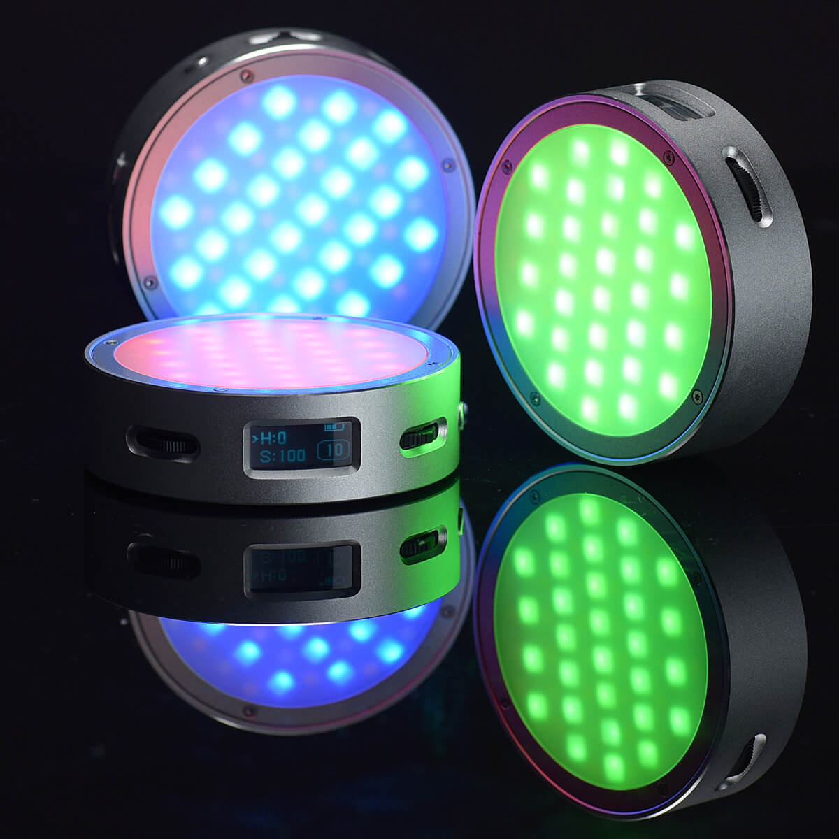 R1 Round RGB LED Light - Creative Compact & Lightweight Design for Home Decor, Gaming Setup, and Party Lighting