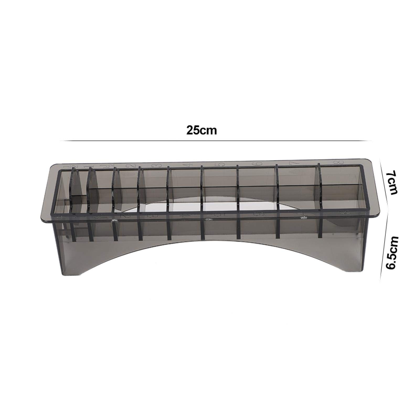 10 Grid Universal Hair Clipper Comb Storage Case - Plastic Barber Comb Organizer Box for Salon & Home Hairstyling - Perfect for Clipper Guards, Trimmer Attachments & Styling Tools