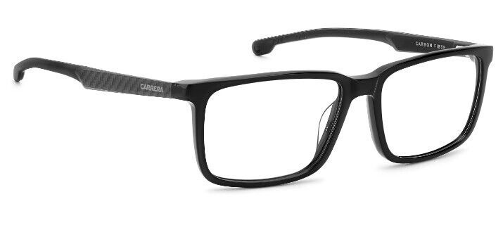 Carrera CARDUC 026 0807 00 Black Rectangular Men's Eyeglasses - Stylish Prescription Glasses for Men, UV Protection, Lightweight Frame - Perfect for Office, Driving & Everyday Wear