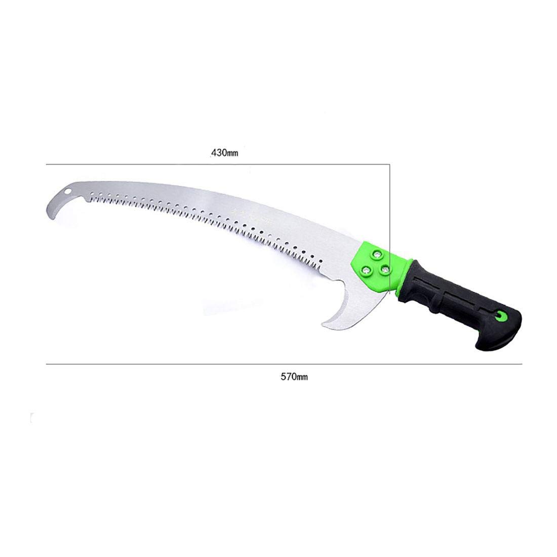 11.5FT Telescopic Tree Saw - Professional Curved Pruner with Hook & 115cm Aluminum Rod for High Branches (Up to 3.5M Reach) - Ideal for Garden Trimming & Landscaping