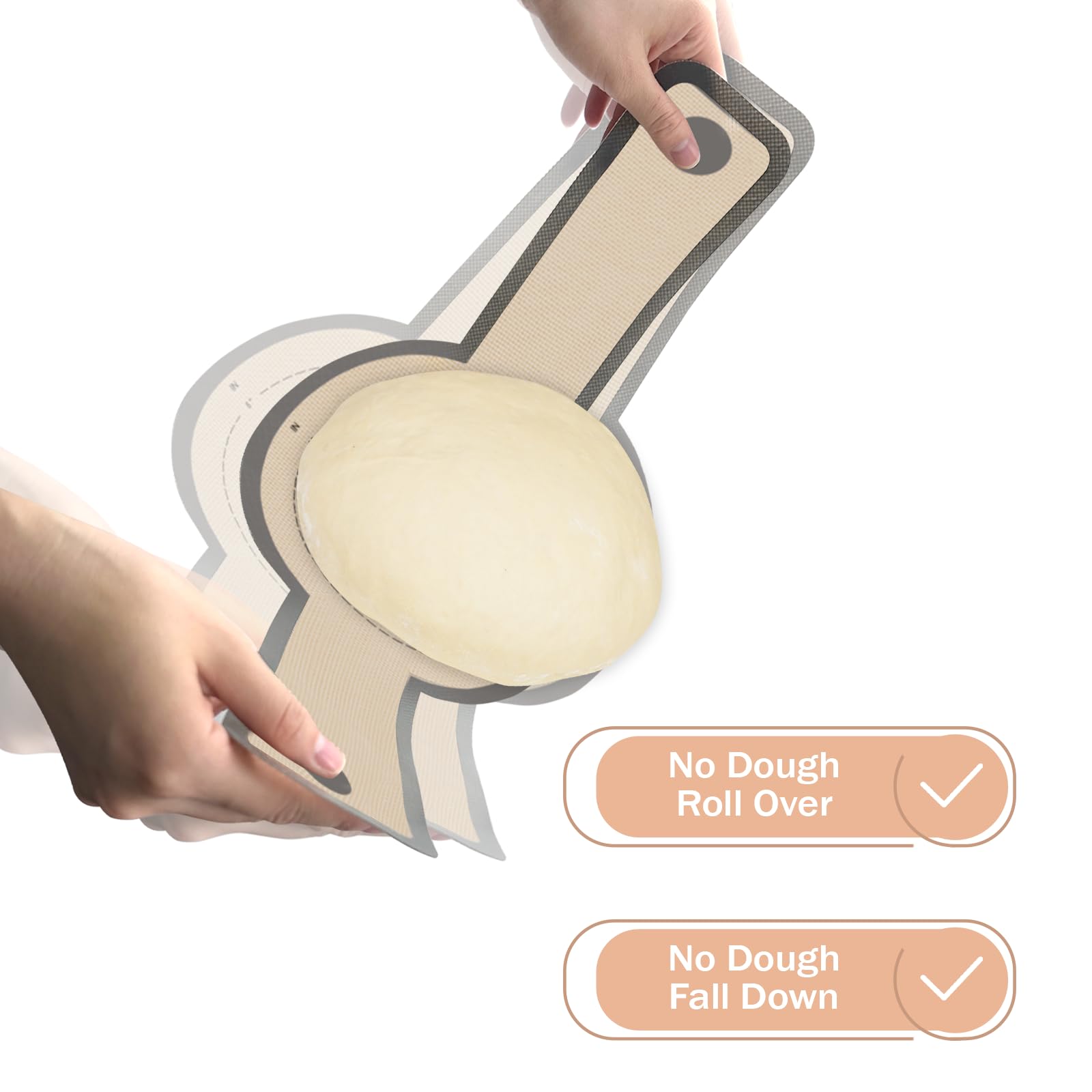 Non-Stick Silicone Bread Sling for Dutch Oven - 2 Pack Reusable Baking Mat with Long Handles for Easy Sourdough Bread Transfer (BM02) - Perfect for Artisan Bread Making & Home Baking