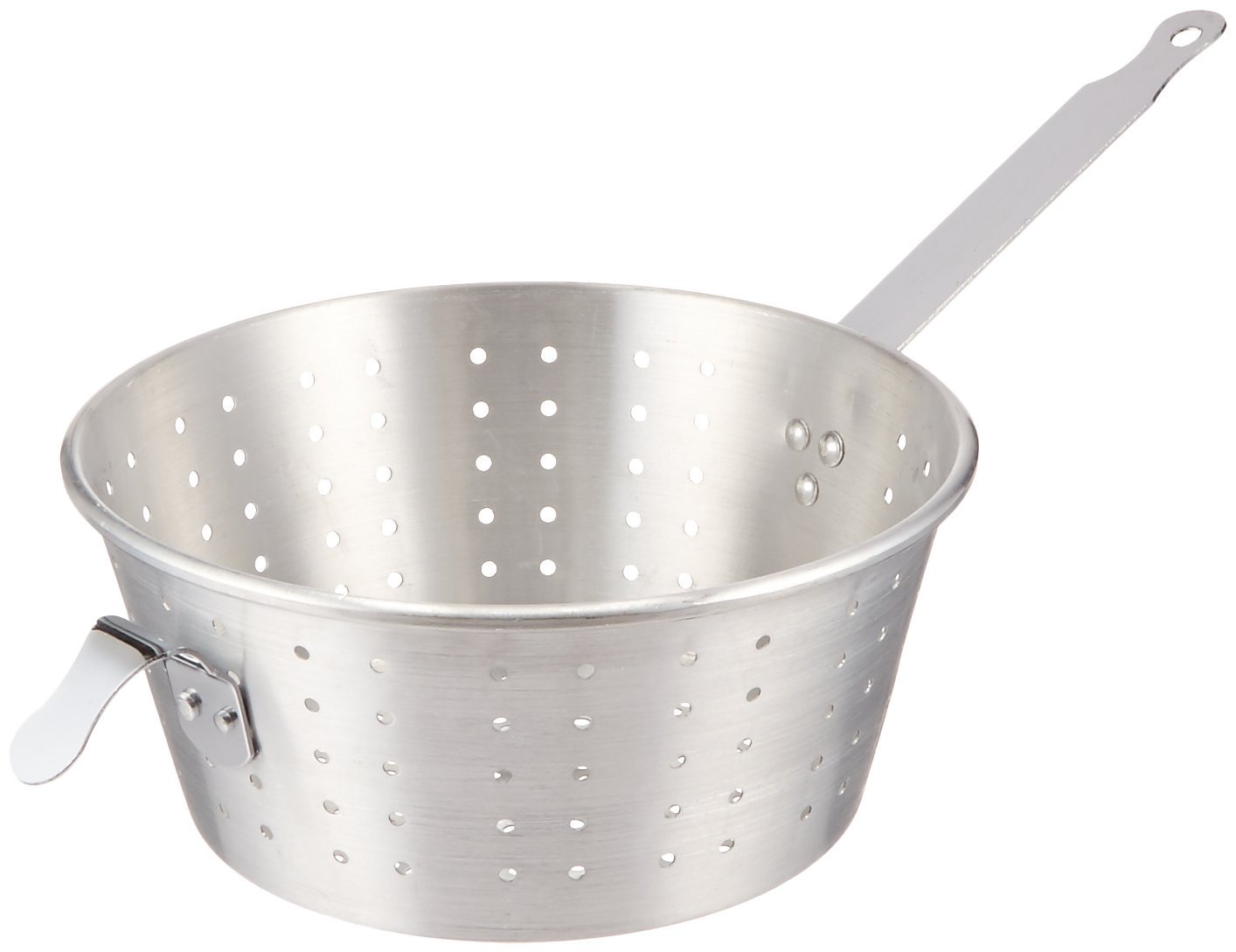 Winco 10-Inch Aluminum Spaghetti Strainer - Medium Size Pasta Colander for Kitchen, Cooking & Draining Pasta, Vegetables & Fruits - Perfect for Home Chefs & Restaurants