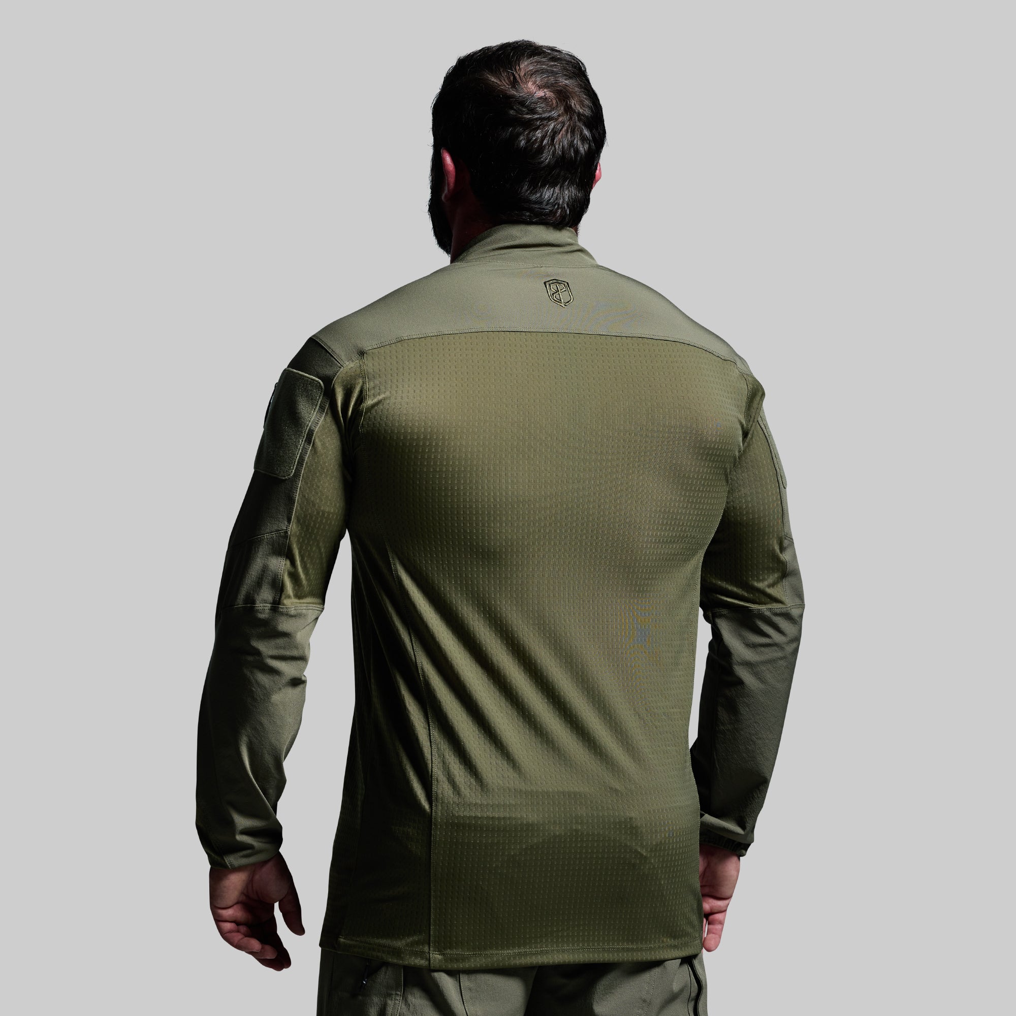 Long Sleeve Op Top Pro Tactical Shirt - OD Green Military Style Performance Shirt for Outdoor Activities, Airsoft, Hunting & Tactical Training