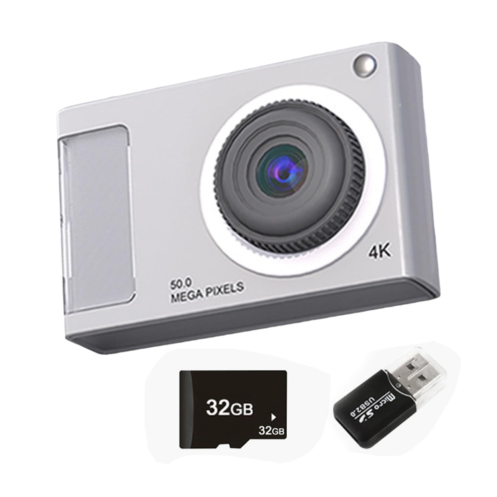LUOFENG 48MP Dual Lens Small Monitor & Camera - 4K HD 3264x2448 Resolution CCD Sensor Digital Camera for Kids, Boys & Girls - Perfect for Home Security, Child Monitoring & Outdoor Adventures