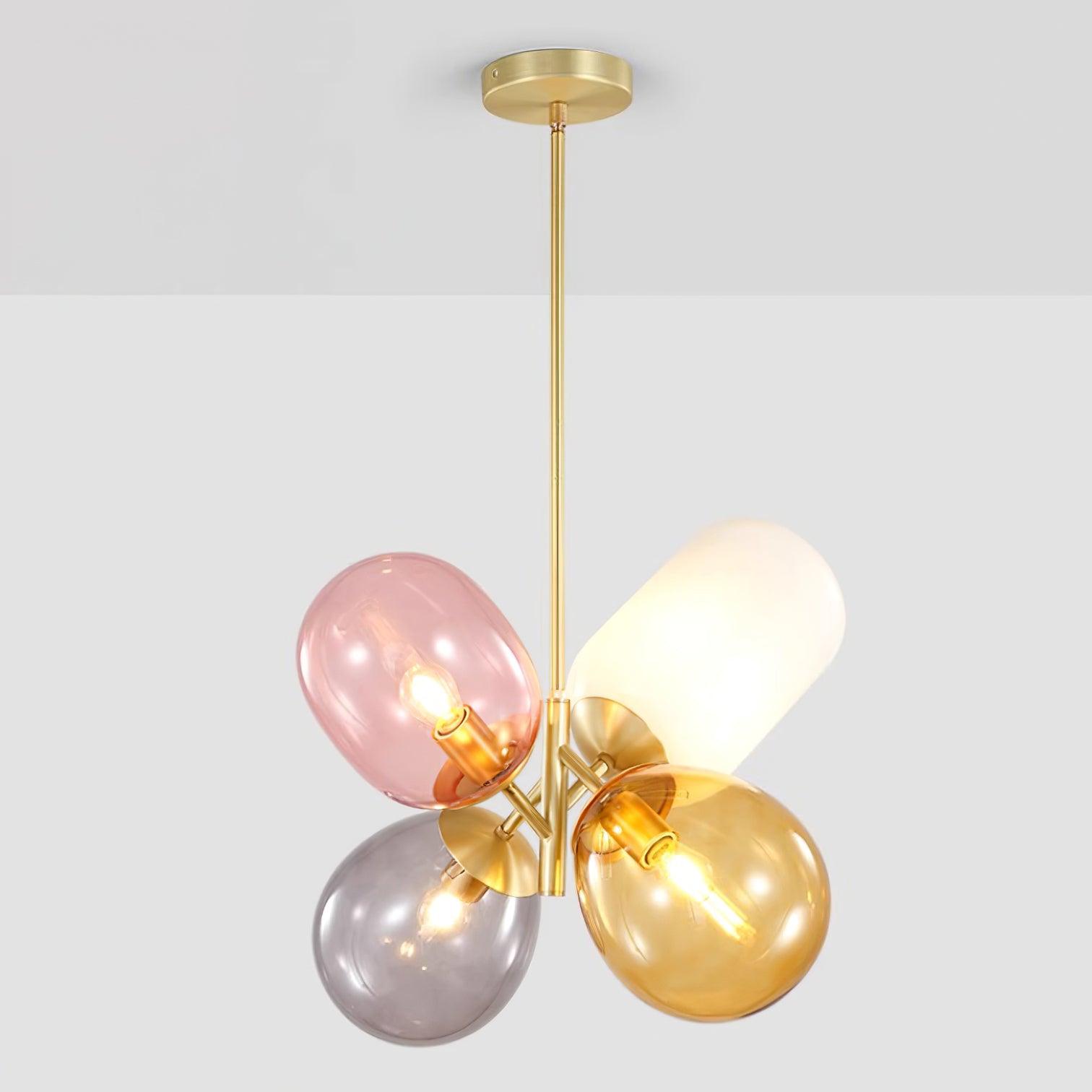 Elegant Balloon Glass Pendant Light - Modern Hanging Chandelier for Dining Room, Kitchen Island & Bedroom Decor