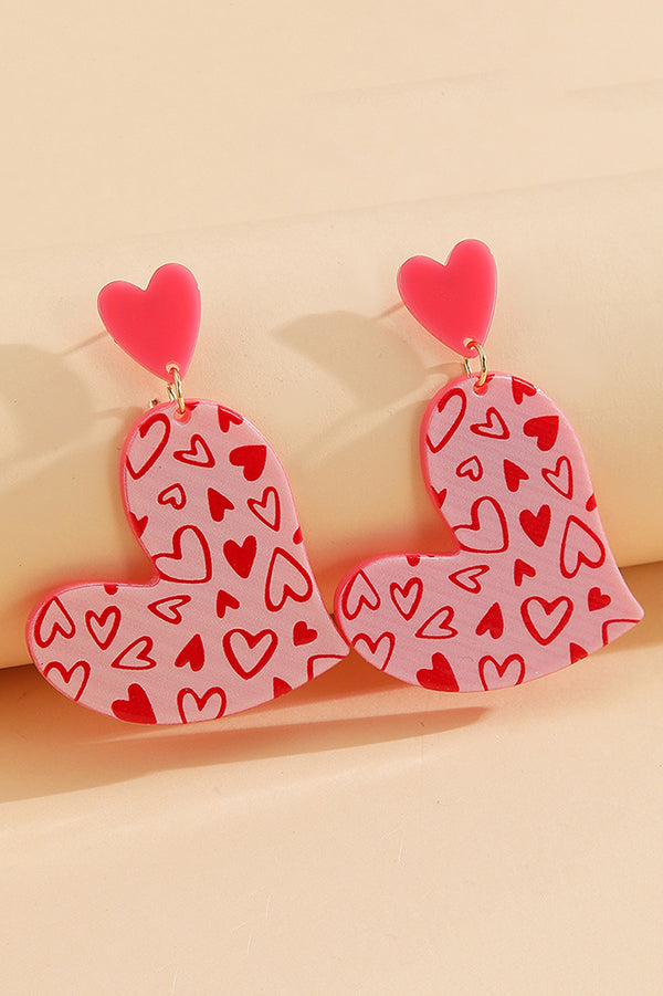 Valentine's Day Heart Shaped Dangle Earrings for Women - Romantic Irregular Pearl Drop Earrings for Date Night, Anniversary Gift & Special Occasions
