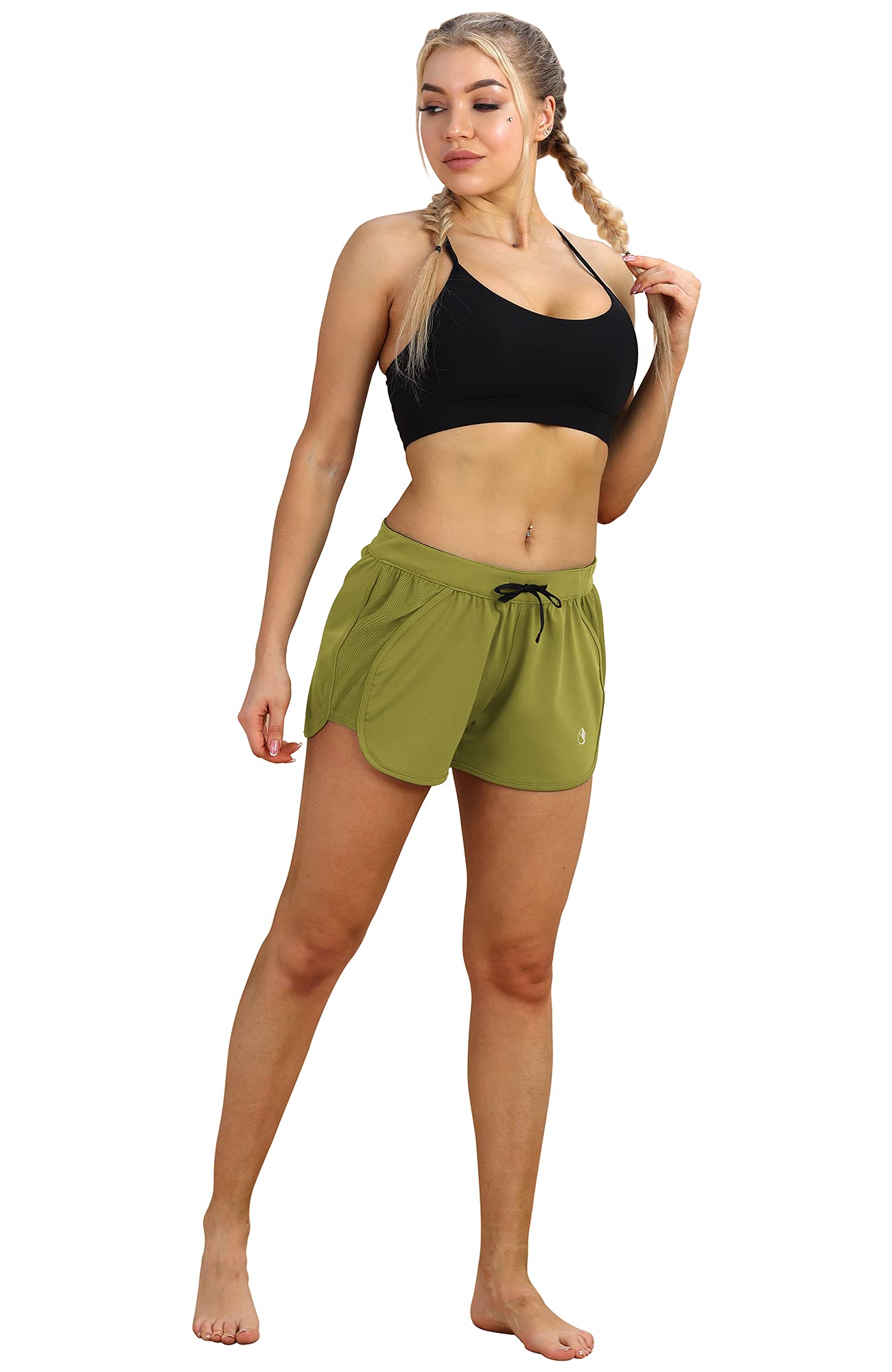 icyzone Women's Workout Shorts - High Waist Athletic Running Yoga Shorts for Exercise & Fitness | Perfect for Gym, Running, Yoga & Active Lifestyle