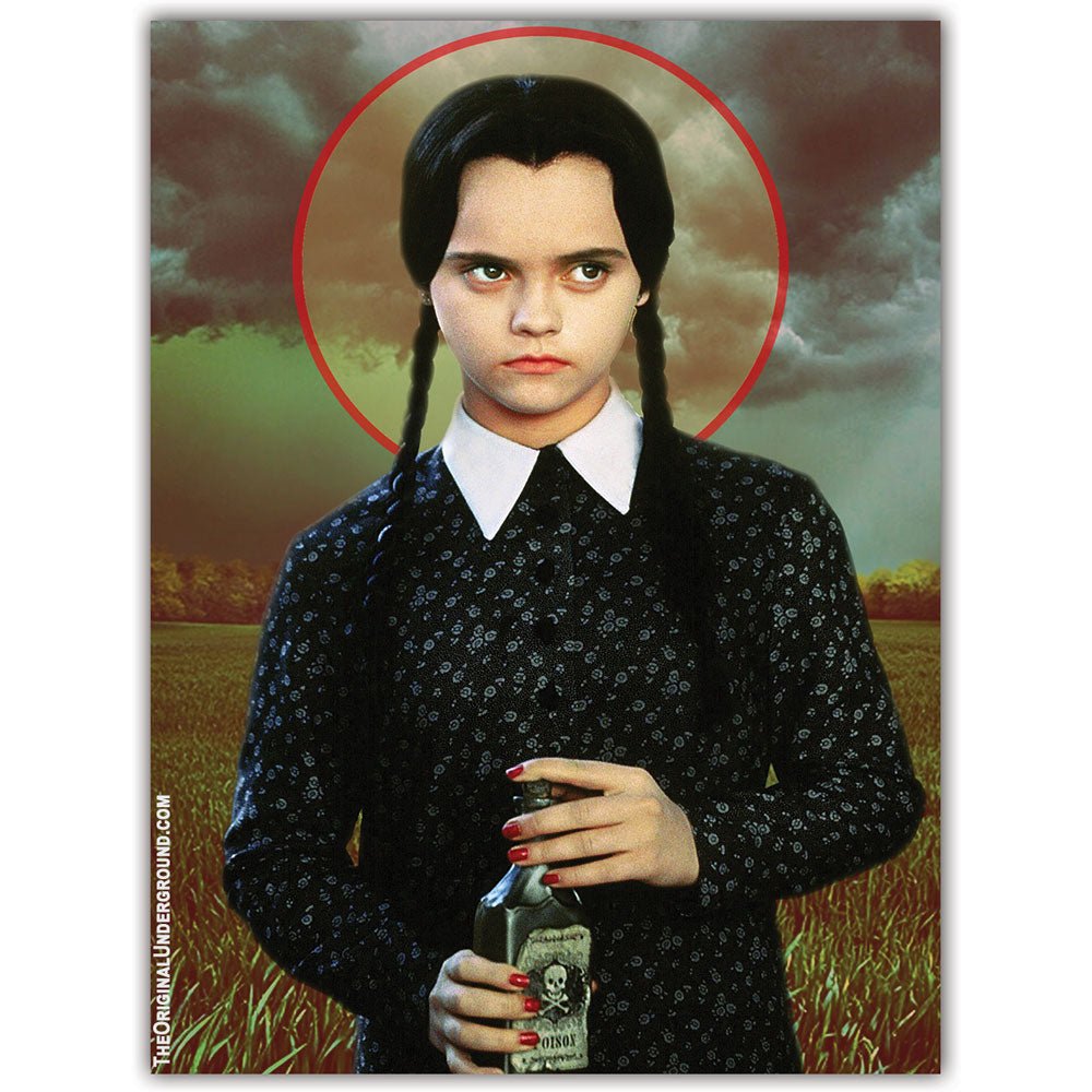 Saint Wednesday Addams Sticker - Gothic Decal for Laptops, Water Bottles & Notebooks | Perfect for Fans of The Addams Family