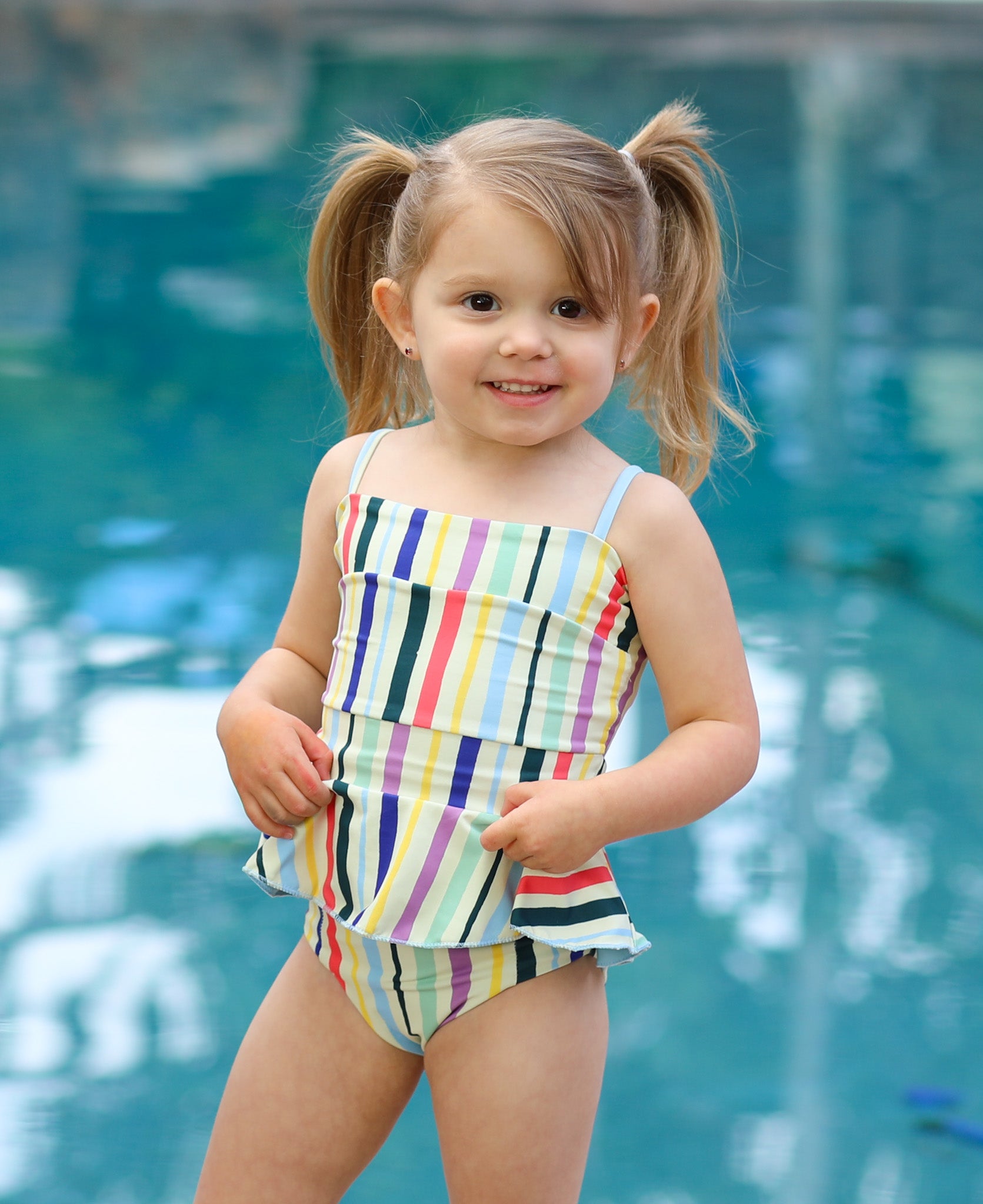 Cora Reversible Tankini for Girls - 2-in-1 Swimwear Top & Bottom Set - $38 - Perfect for Beach, Pool & Summer Vacation