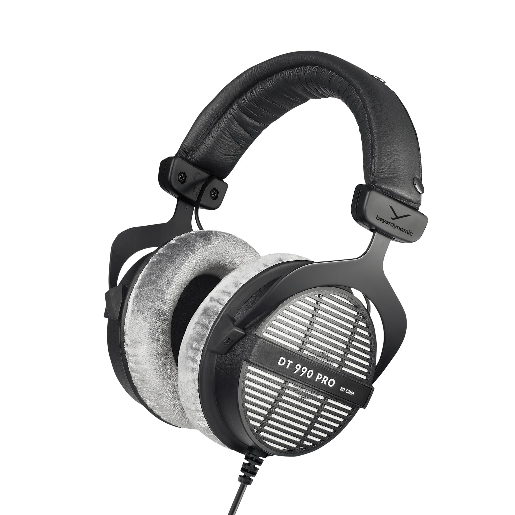 beyerdynamic DT 990 PRO 80 Ohm Studio Headphones - Open-Back Over-Ear Monitor Headset with Stereo Sound for Professional Recording, Mixing & Gaming (Grey) - Perfect for Music Producers, Audiophiles & Home Studios