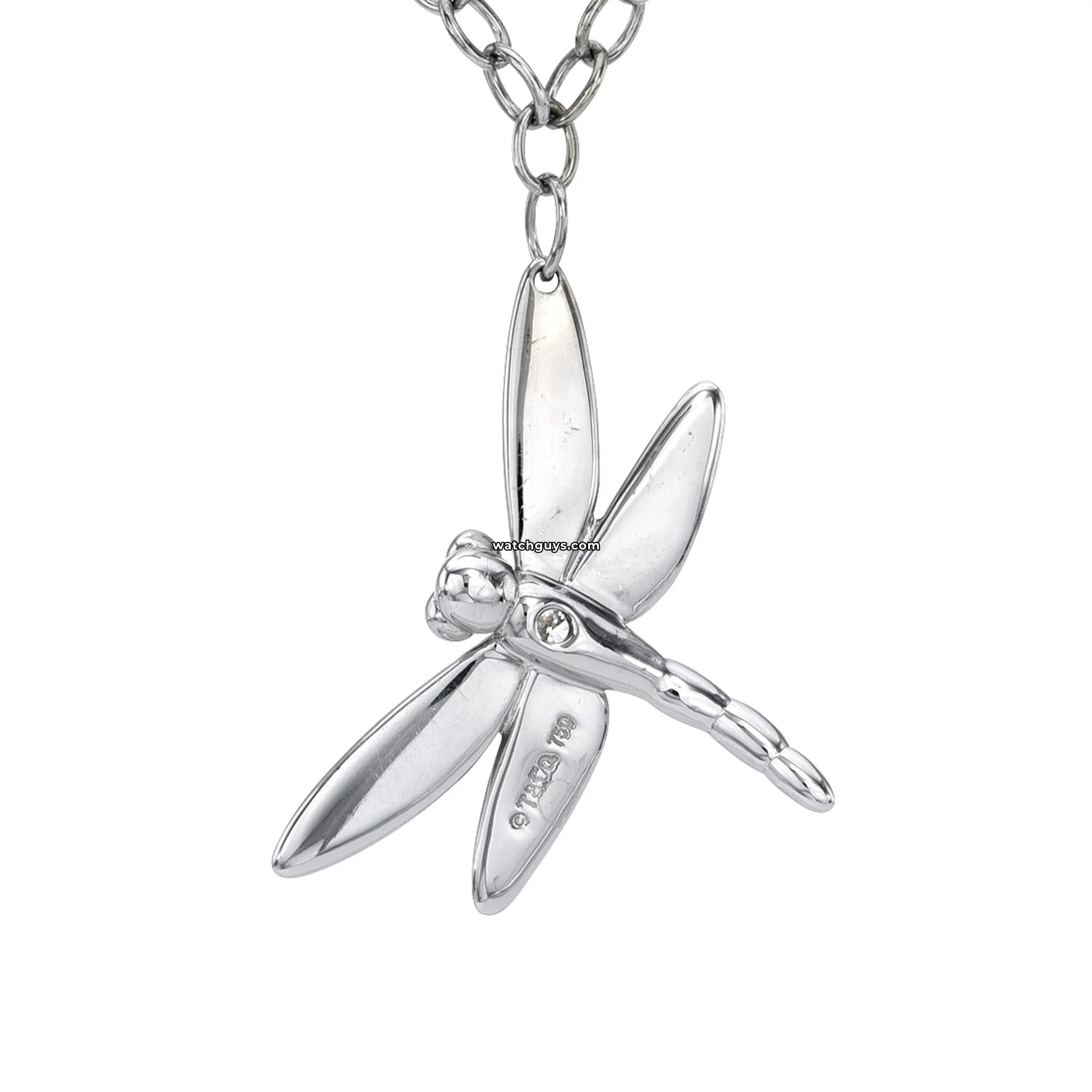 Tiffany & Co. 18K White Gold Dragonfly Pendant Necklace with Diamonds - Elegant Jewelry Gift for Women, Perfect for Anniversaries & Special Occasions