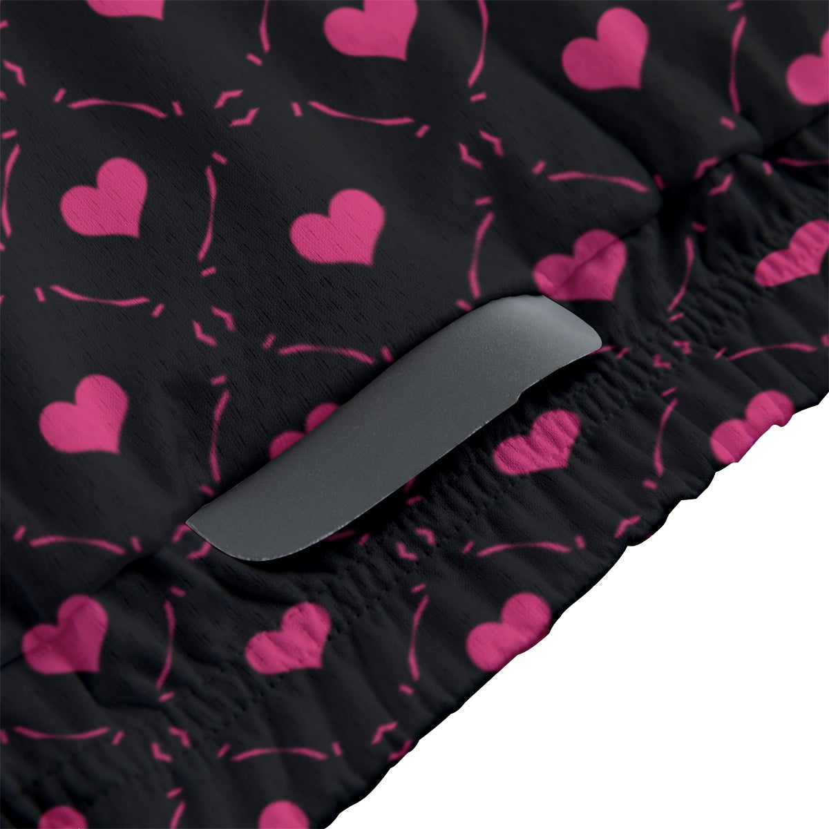 **Women's Pink Hearts Raglan Cycling Jersey - Breathable & Comfortable Bike Shirt for Road & Mountain Biking - Perfect for Cycling, Commuting & Outdoor Sports**