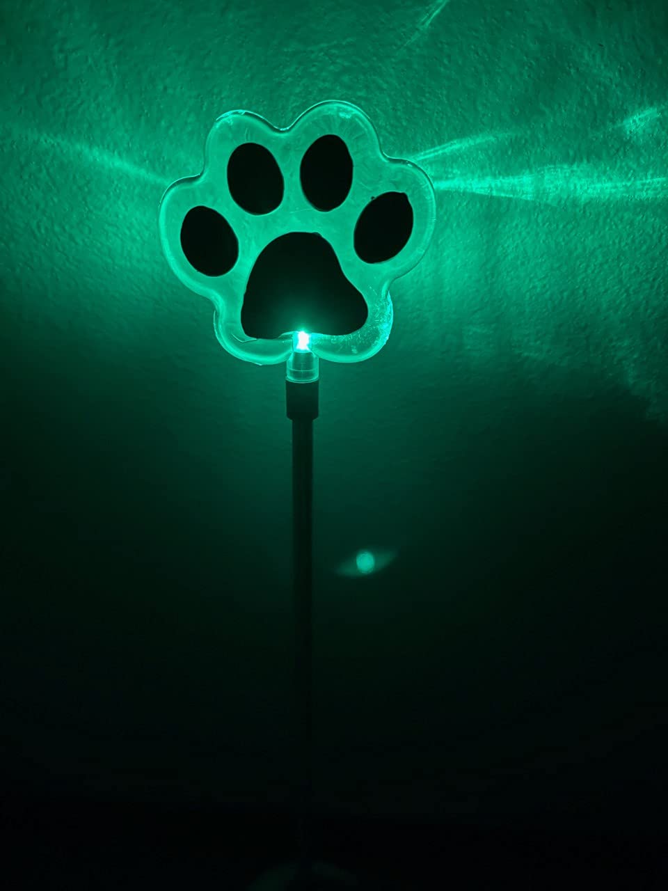 2 Pack Clear Acrylic Solar Powered Dog Paw Pathway Lights - Waterproof LED Garden Landscape Lighting for Walkways, Driveways, and Outdoor Decor