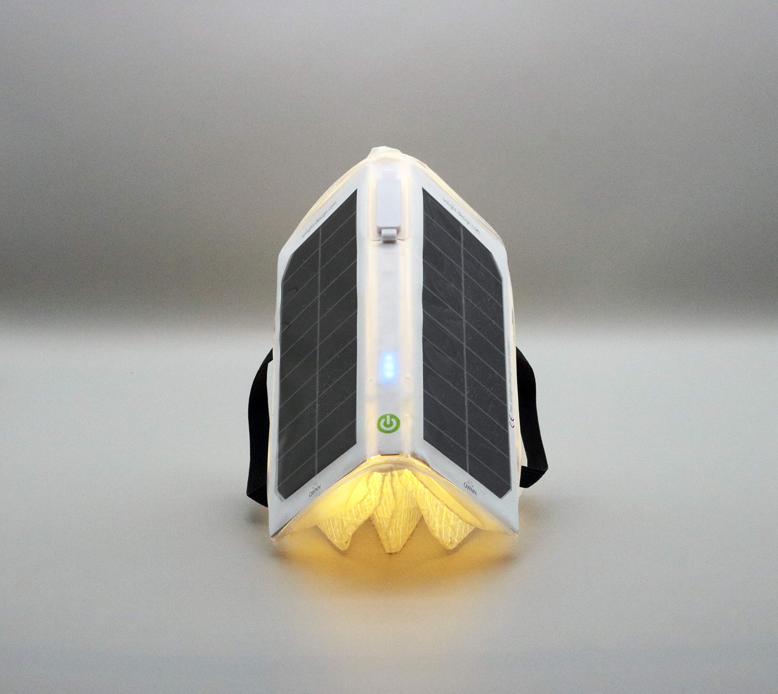 Portable Solar Lantern with Built-in Power Bank & Mobile Charger - Waterproof, Compact, Rechargeable - Perfect for Camping, Hiking, Backpacking & Emergency Power Outages