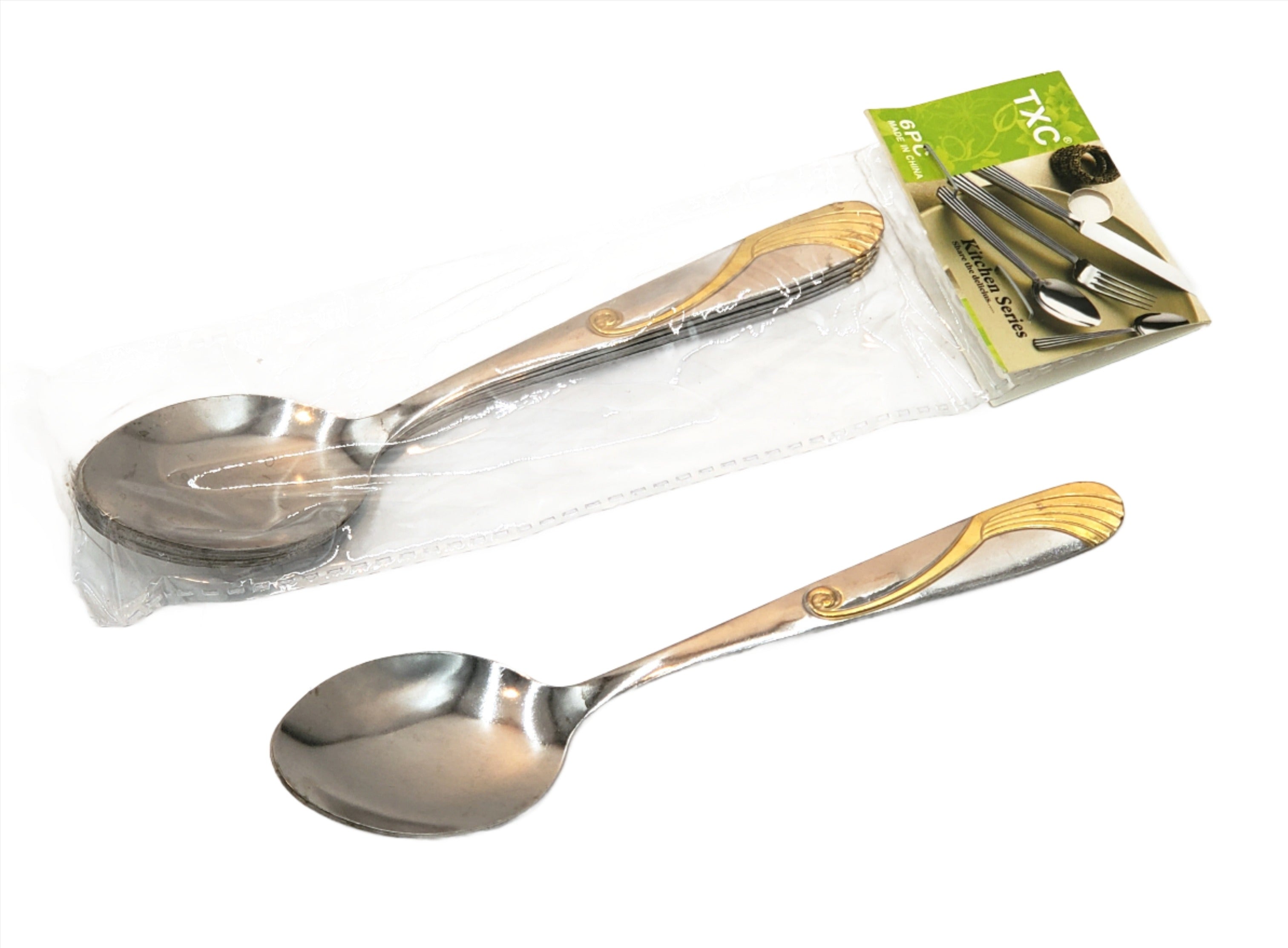 6-Piece Elegant Silver/Gold Tea Spoon Set - Perfect for Afternoon Tea, Coffee, and Dessert Serving